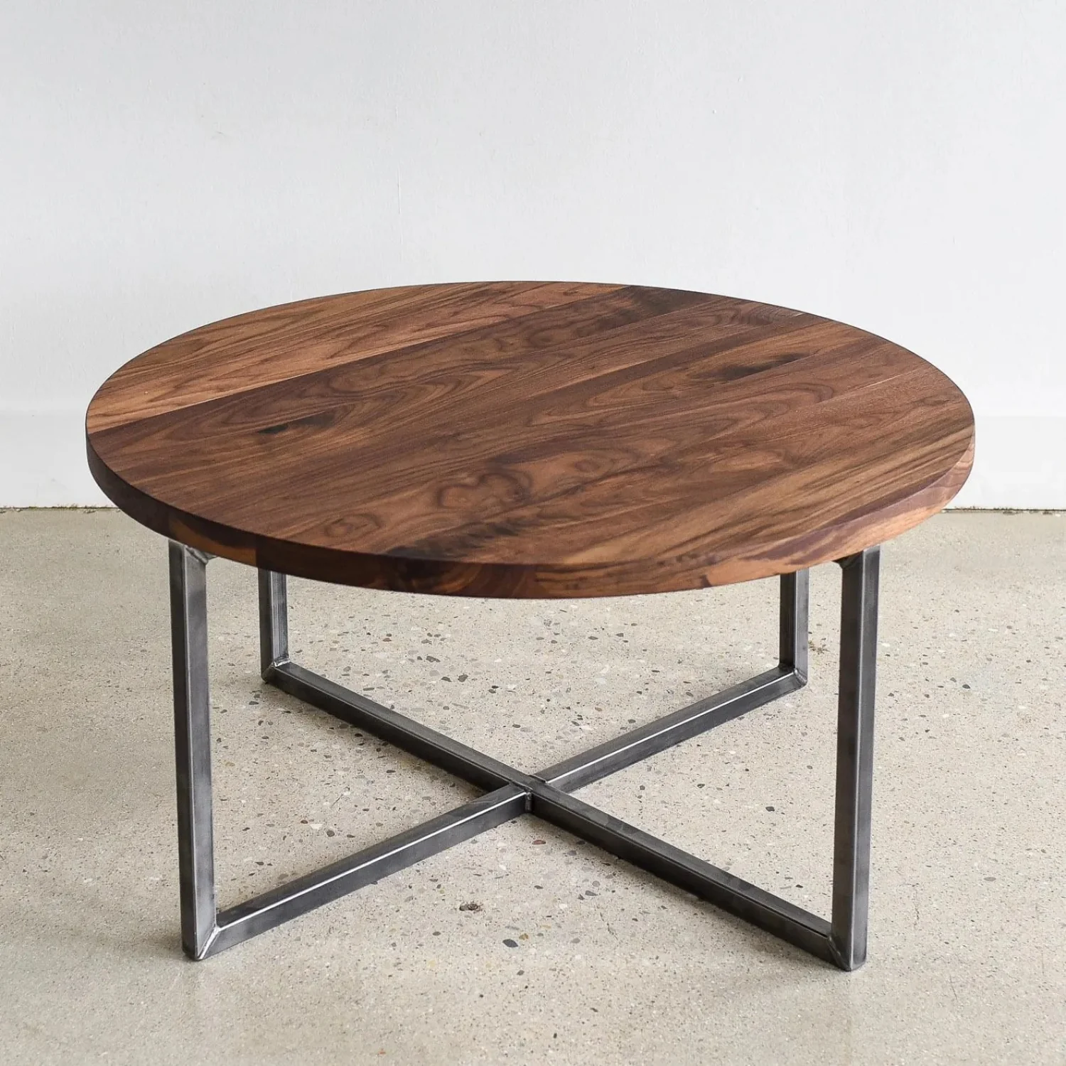 Sheesham Wood Top Round Coffee Table - Image 8