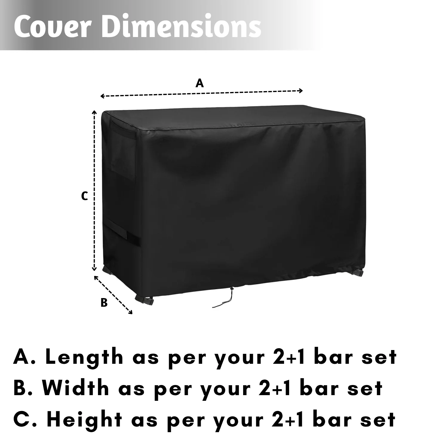 Outdoor 2+1 Bar Set Cover - Image 5