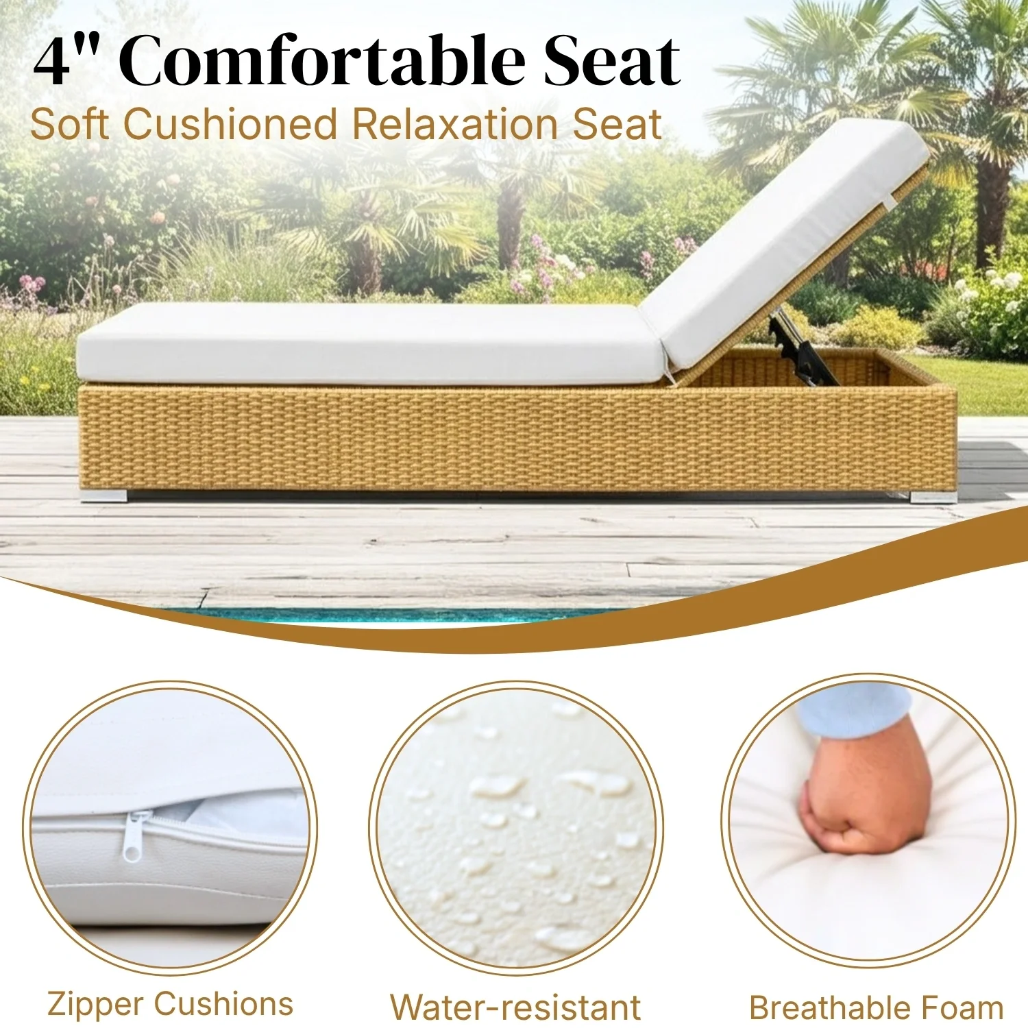 Outdoor 2-Piece Chaise Lounge Chair with Adjustable Settings and Cushions - Image 4