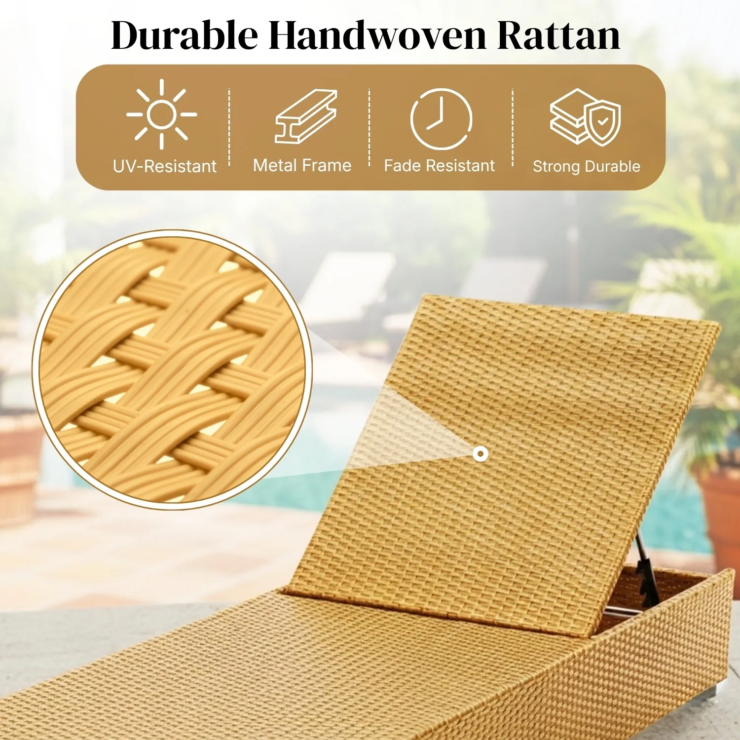 Outdoor 2-Piece Chaise Lounge Chair with Adjustable Settings and Cushions - Image 5