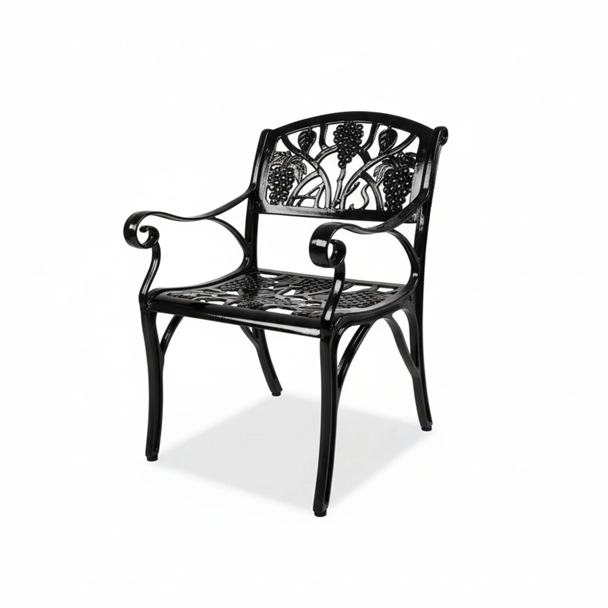 Outdoor 3-Piece Cast Aluminum Patio Bistro Set (Black) - Image 10