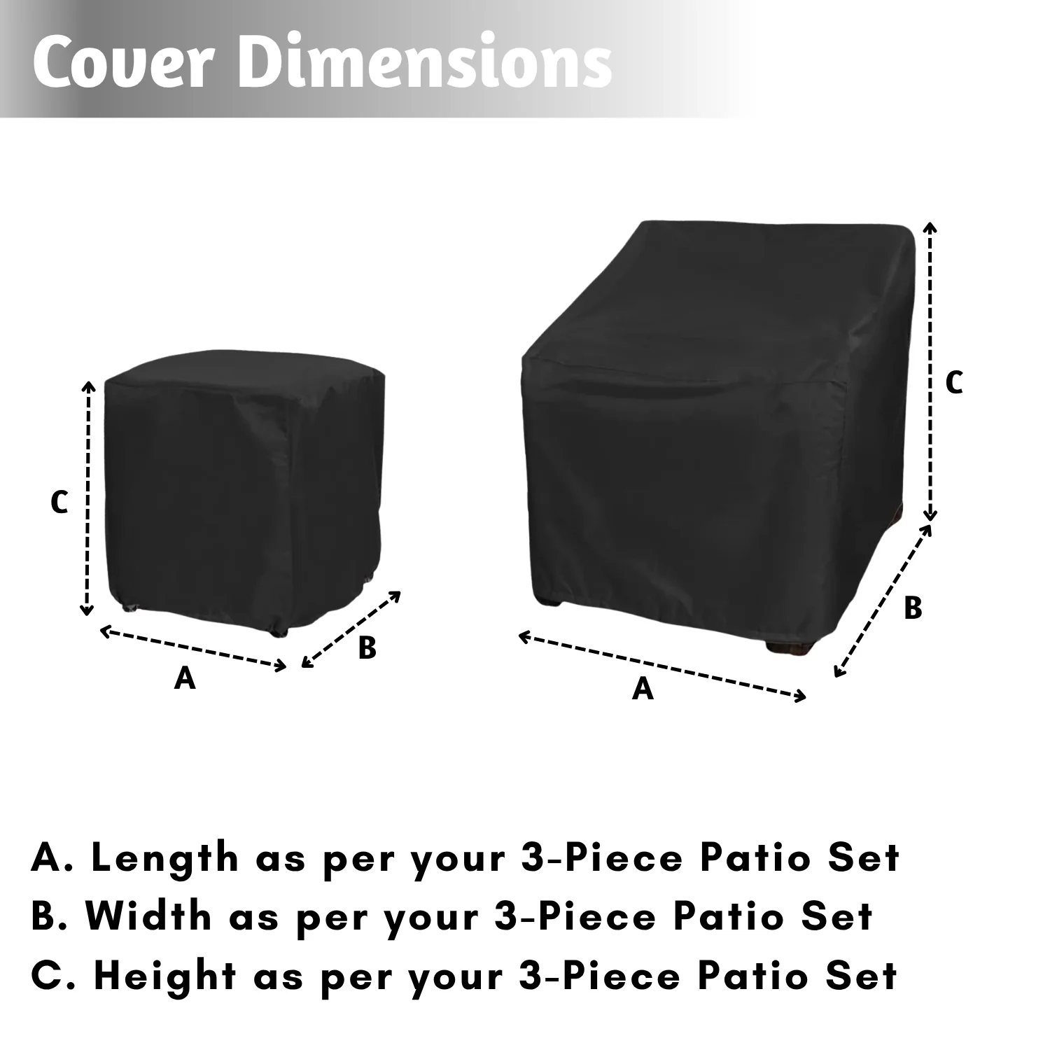 Outdoor 3-Piece Patio Set Cover - Image 5