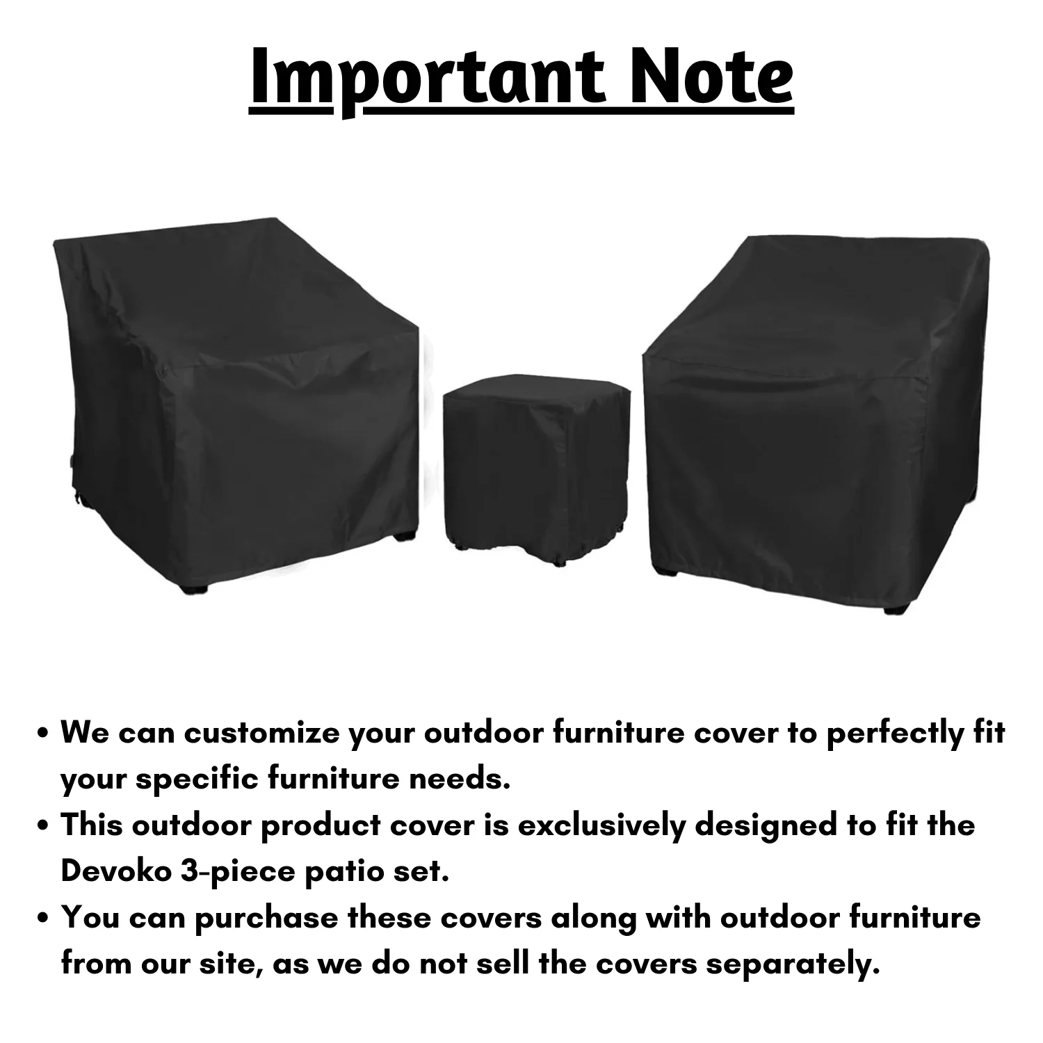 Outdoor 3-Piece Patio Set Cover - Image 6