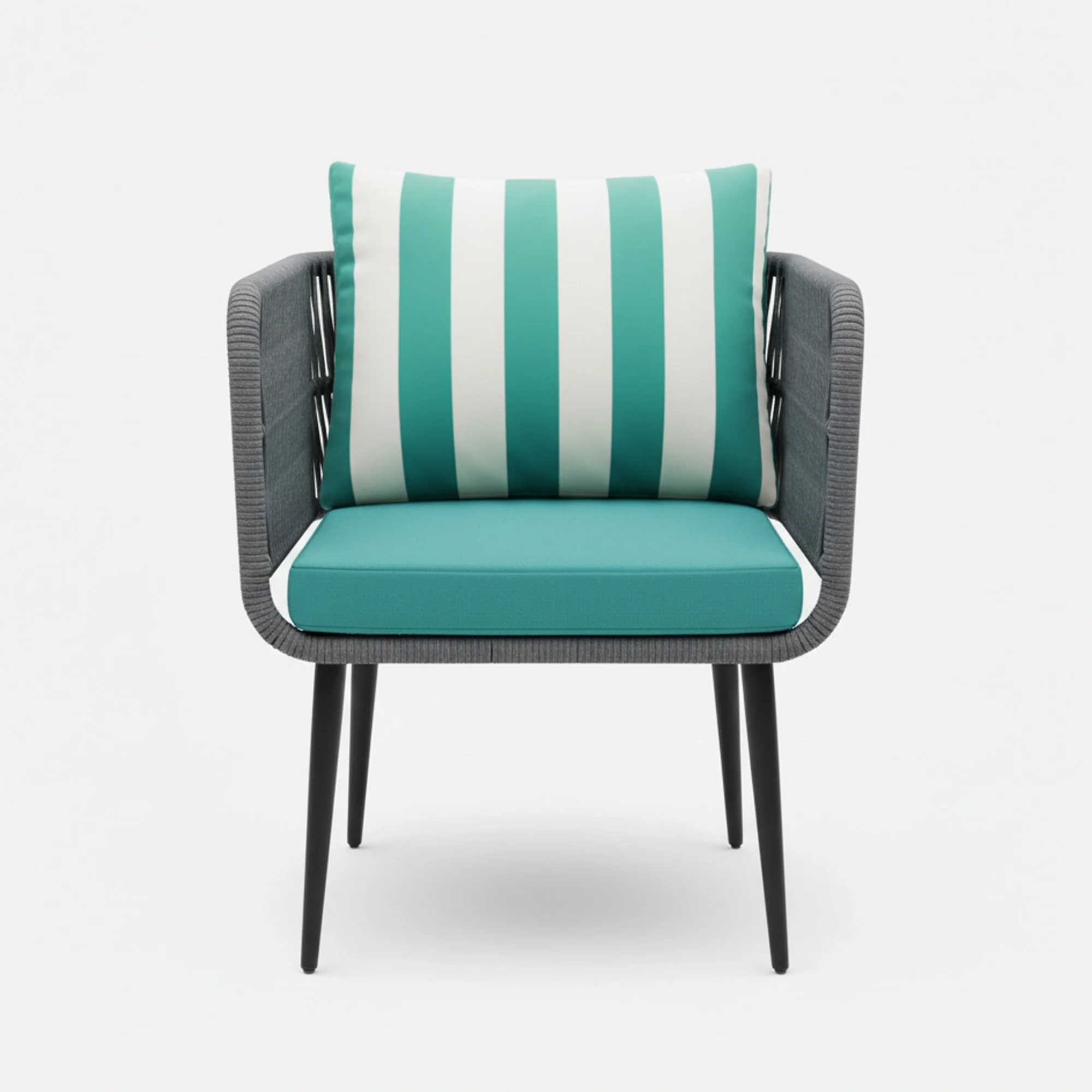 Outdoor 4-Seater Rope Conversation Set (Grey & Blue Hosta) - Image 11