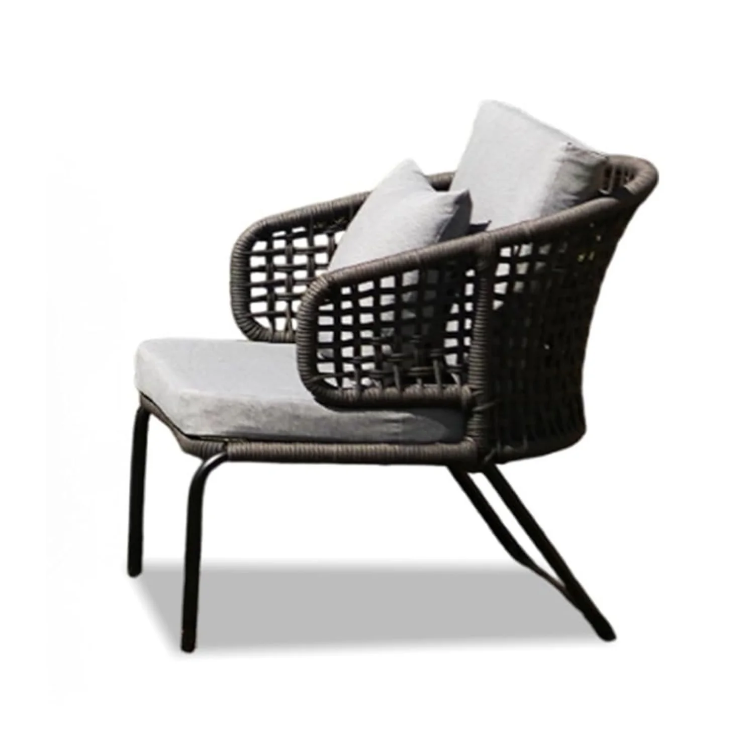 Outdoor 5 Seater Rope Conversation Sofa Set - Image 10