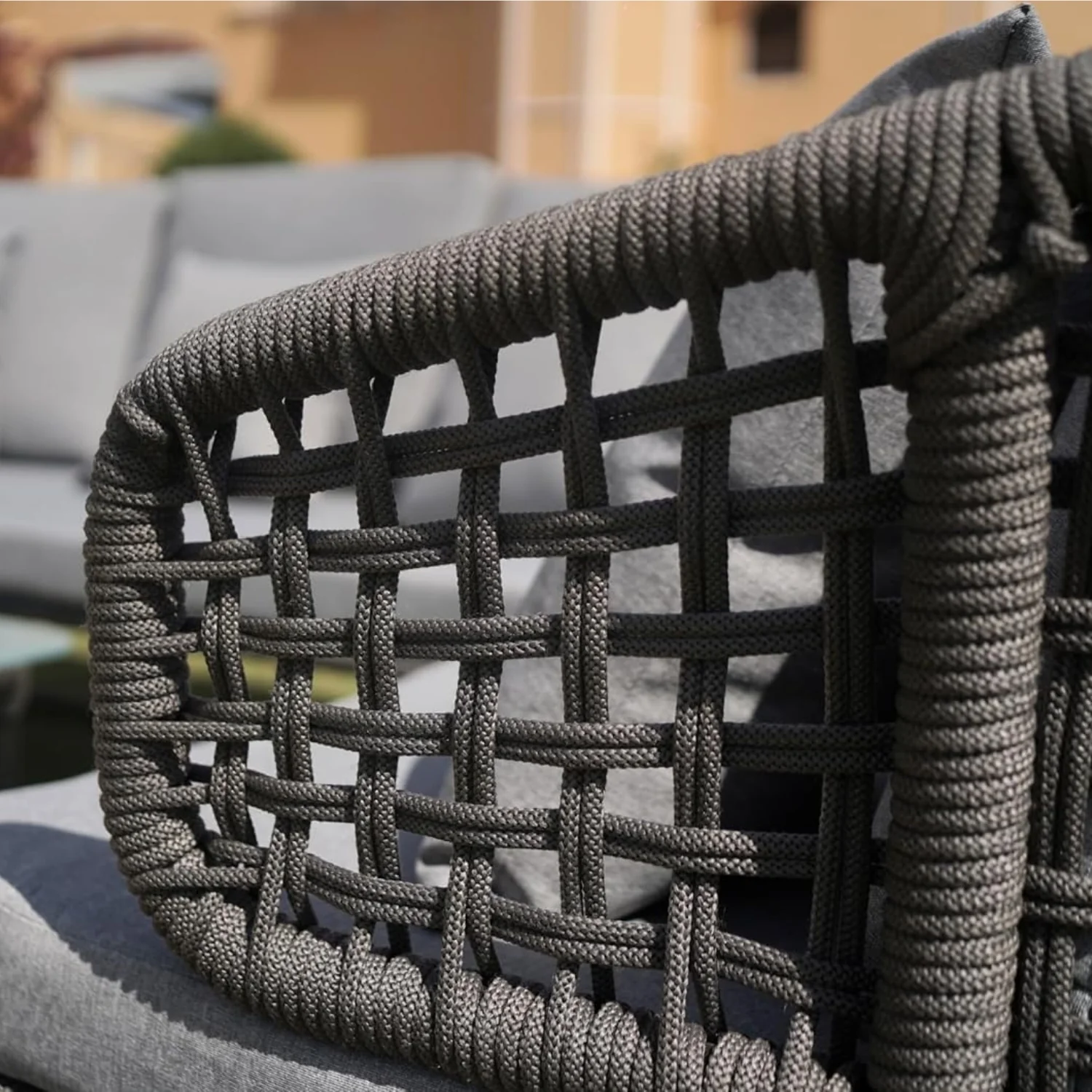 Outdoor 5 Seater Rope Conversation Sofa Set - Image 3