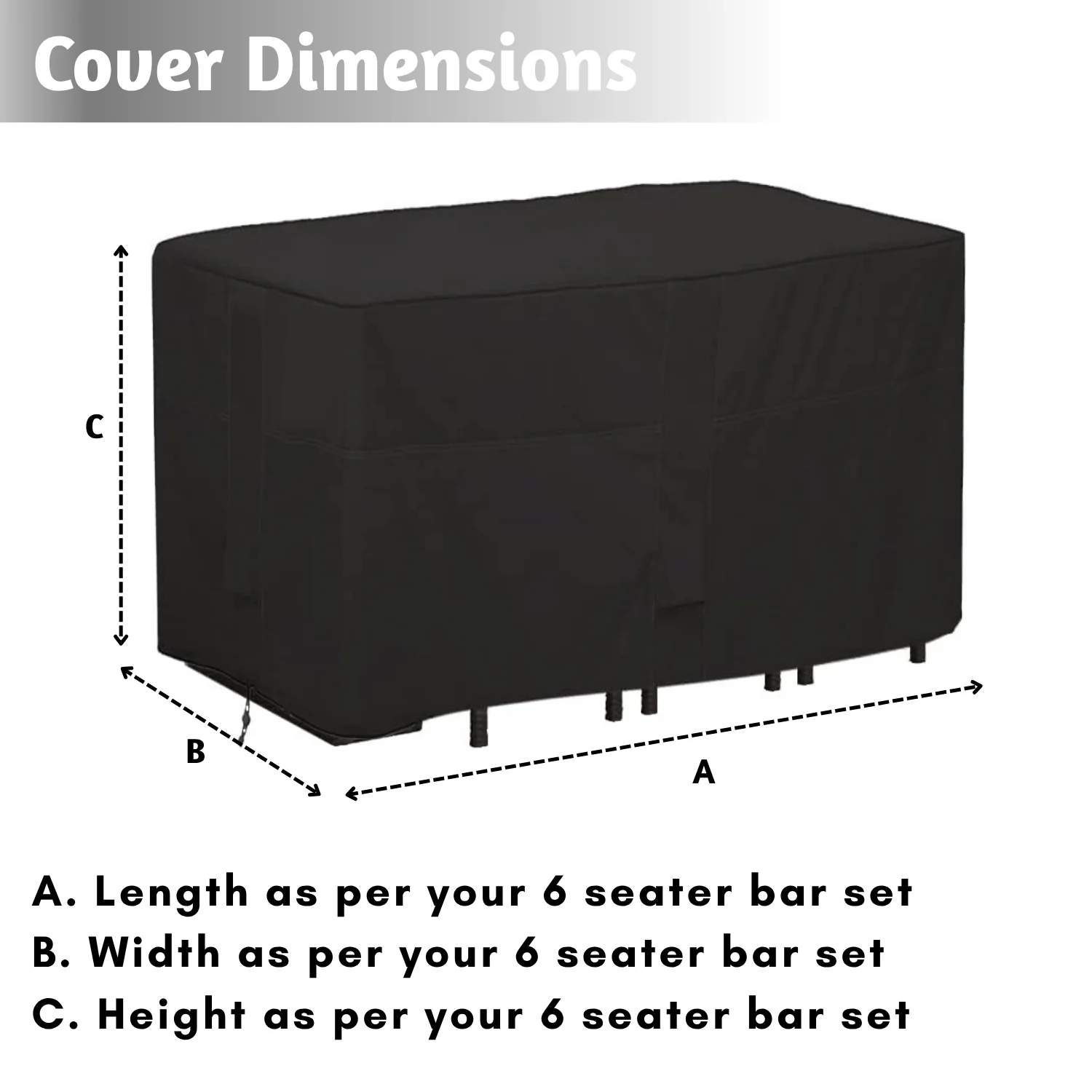 Outdoor 6+1 Bar Set Cover - Image 5