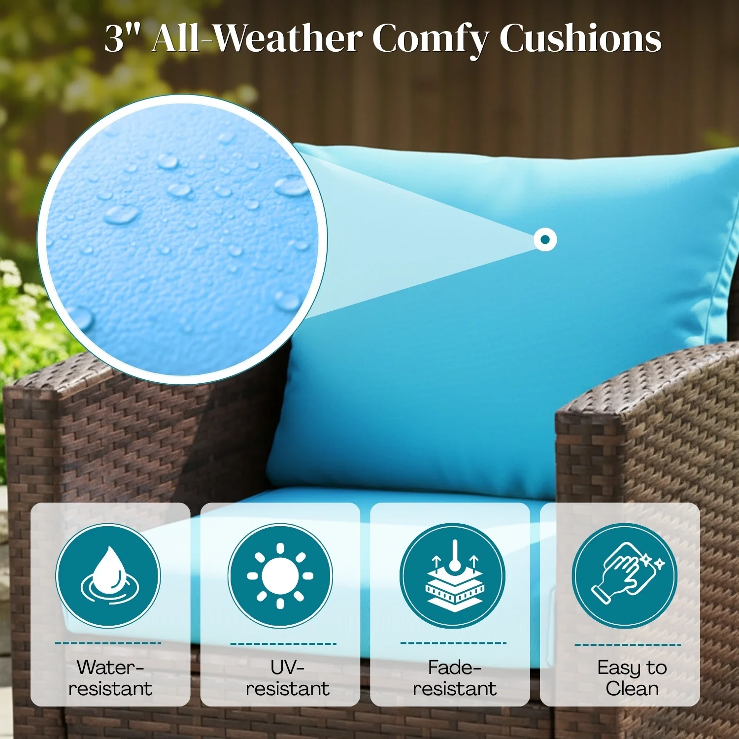 Outdoor 7-Seater Wicker Sectional Sofa Set - Image 4