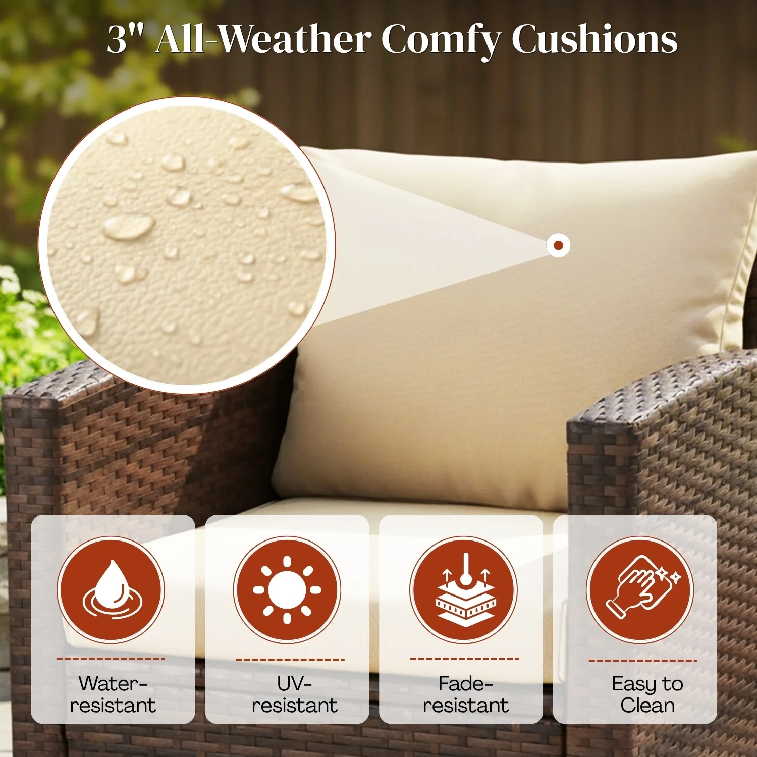 Outdoor 7-Seater Wicker Sectional Sofa Set - Image 4