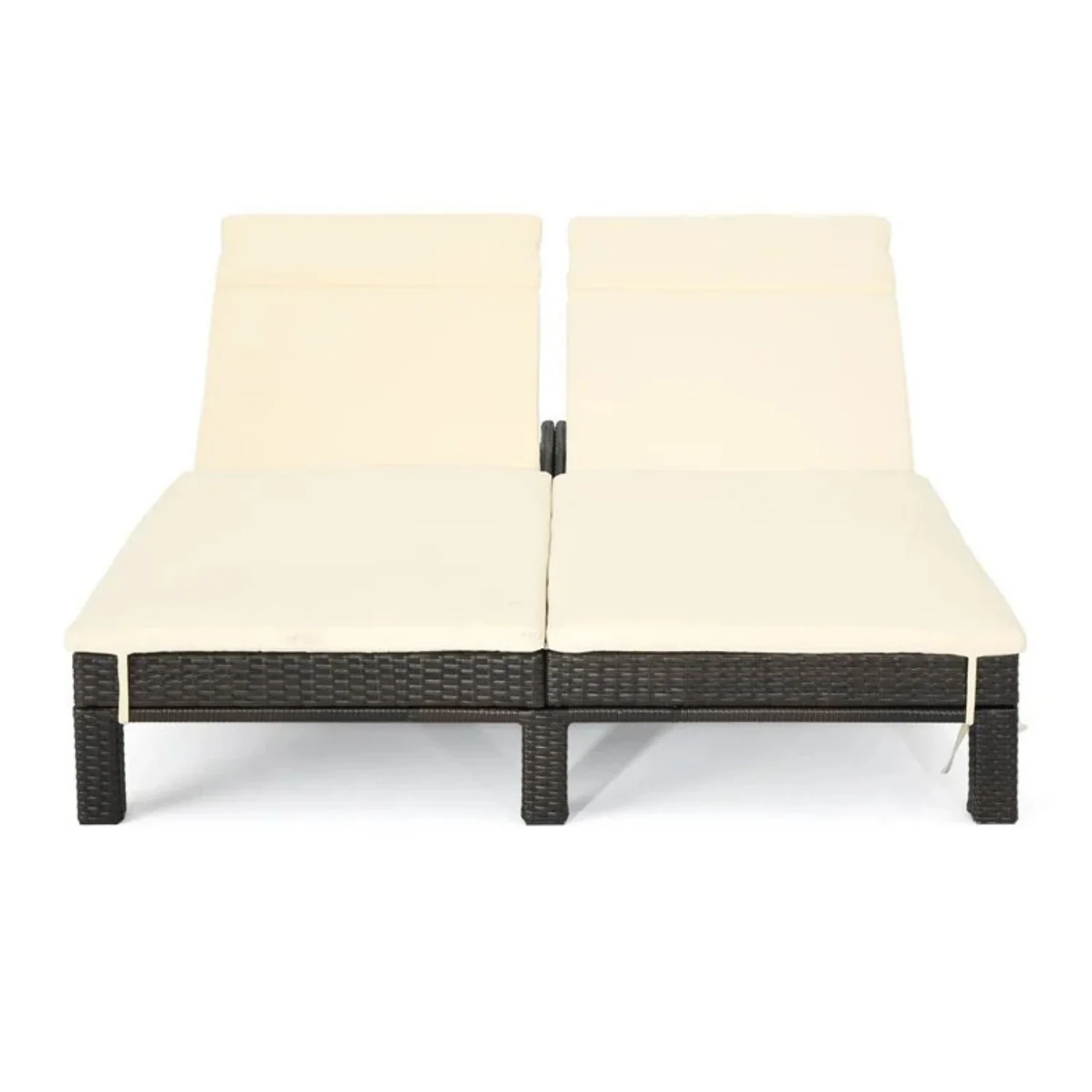 Outdoor All-Weather Rattan Wicker Chaise Lounge Chair Set of 2 - Image 3
