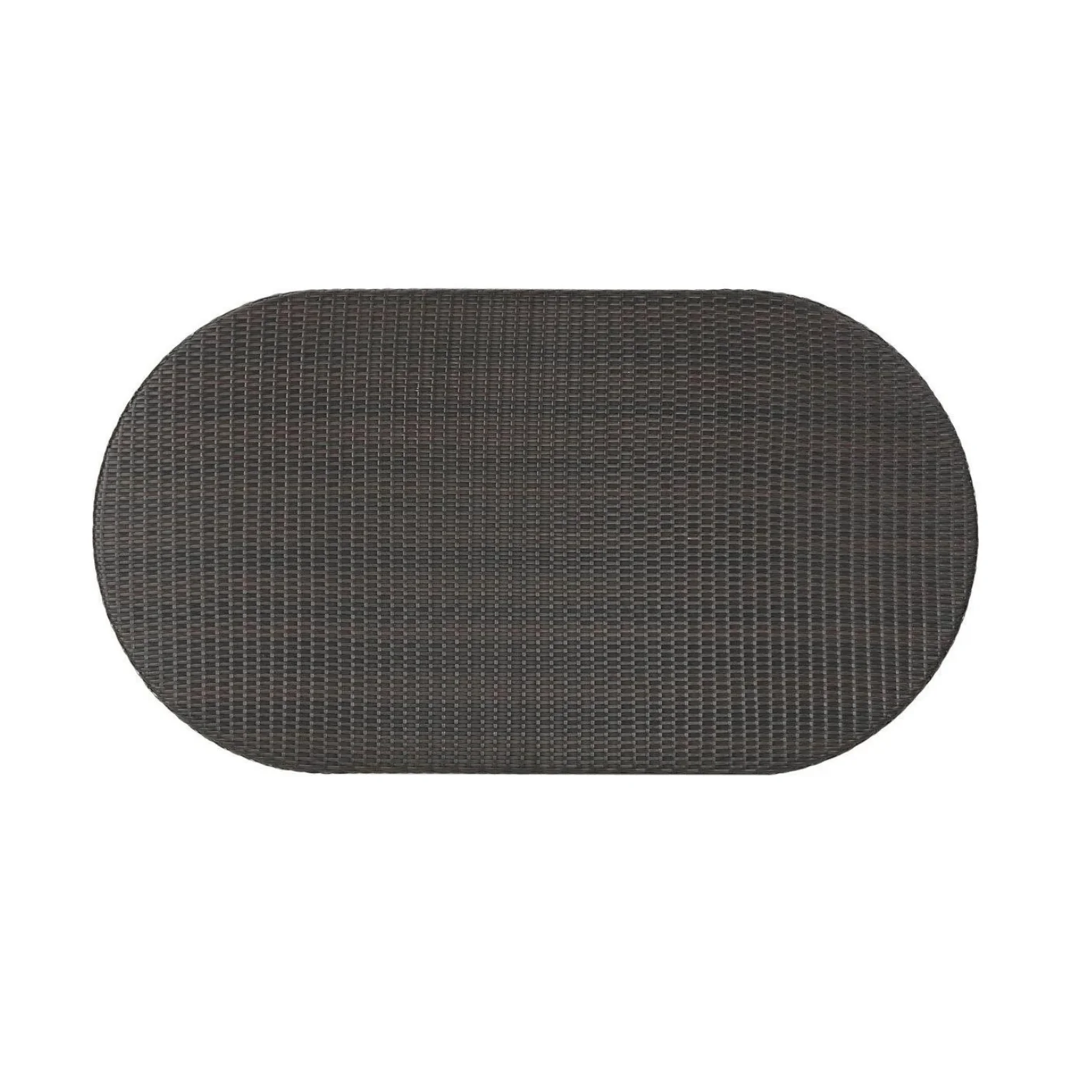 Outdoor All-Weather Rattan Wicker Round Coffee Table (Dark Brown) - Image 6