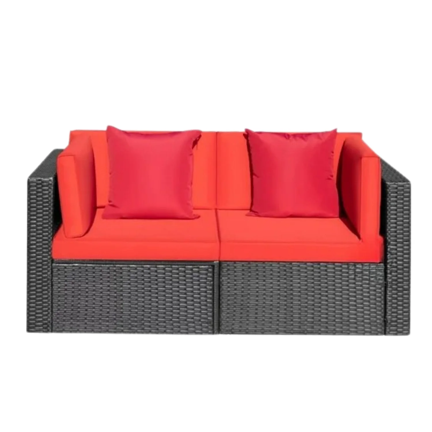 Outdoor All-Weather Rattan Wicker Double Seater Sofa - Image 4