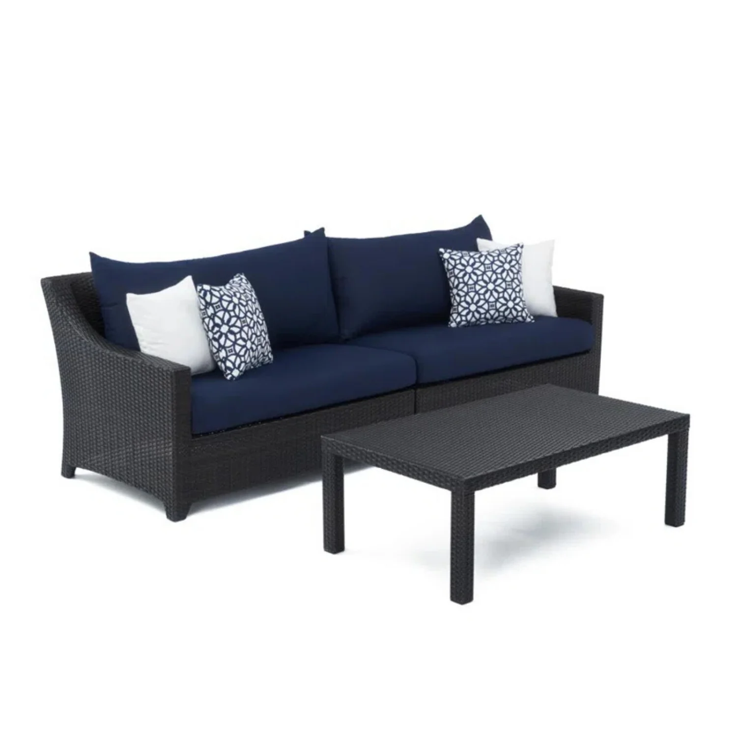Outdoor All-Weather Rattan Wicker Three Seater Sofa - Image 11
