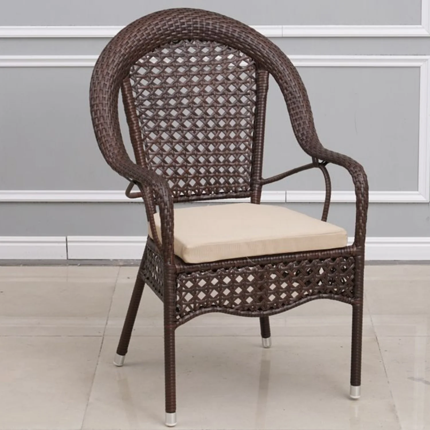 Outdoor All-Weather Resistant Rattan Wicker 5-Piece Dining Set - Image 3