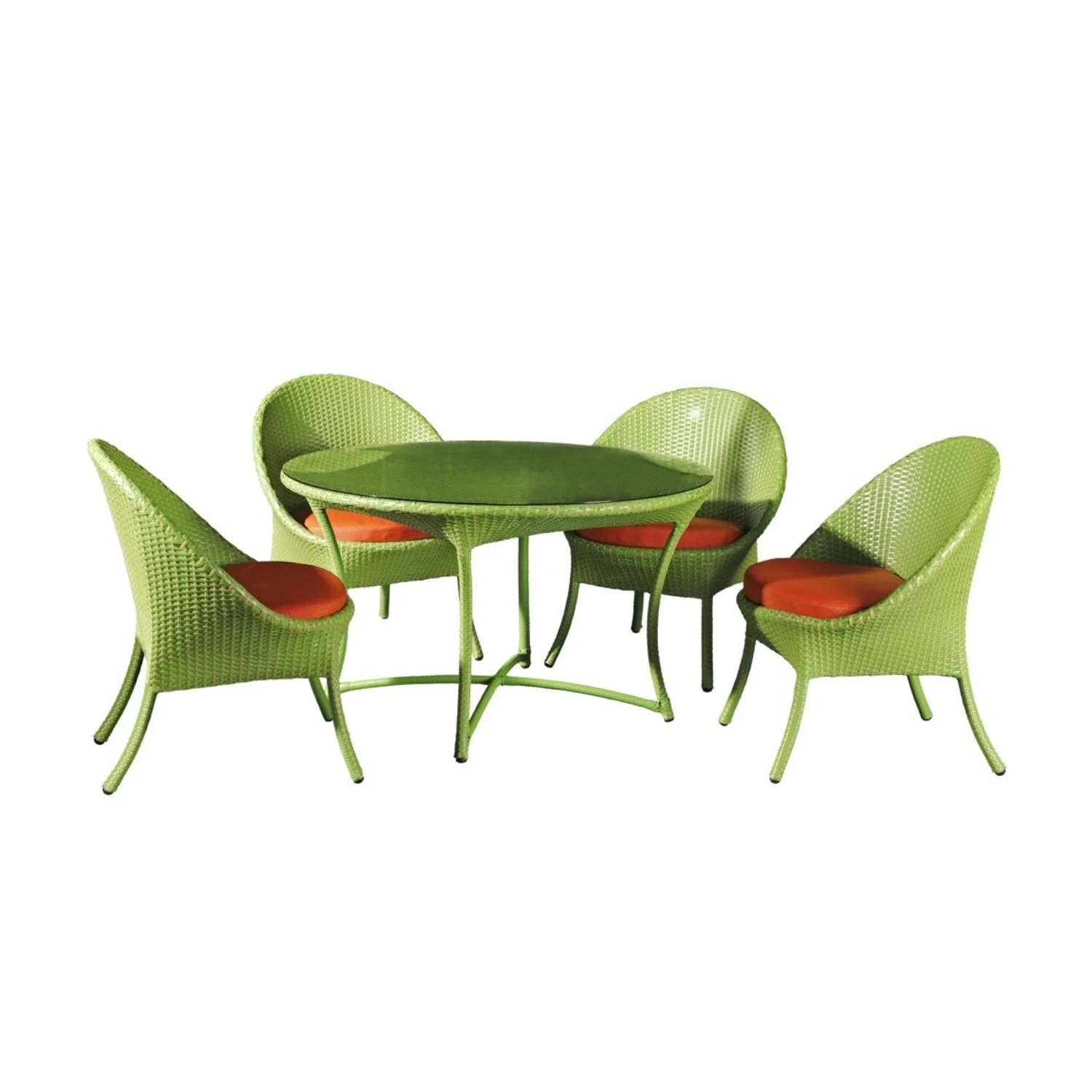 Outdoor All-Weather Resistant Rattan Wicker 5-Piece Dining Set - Image 4