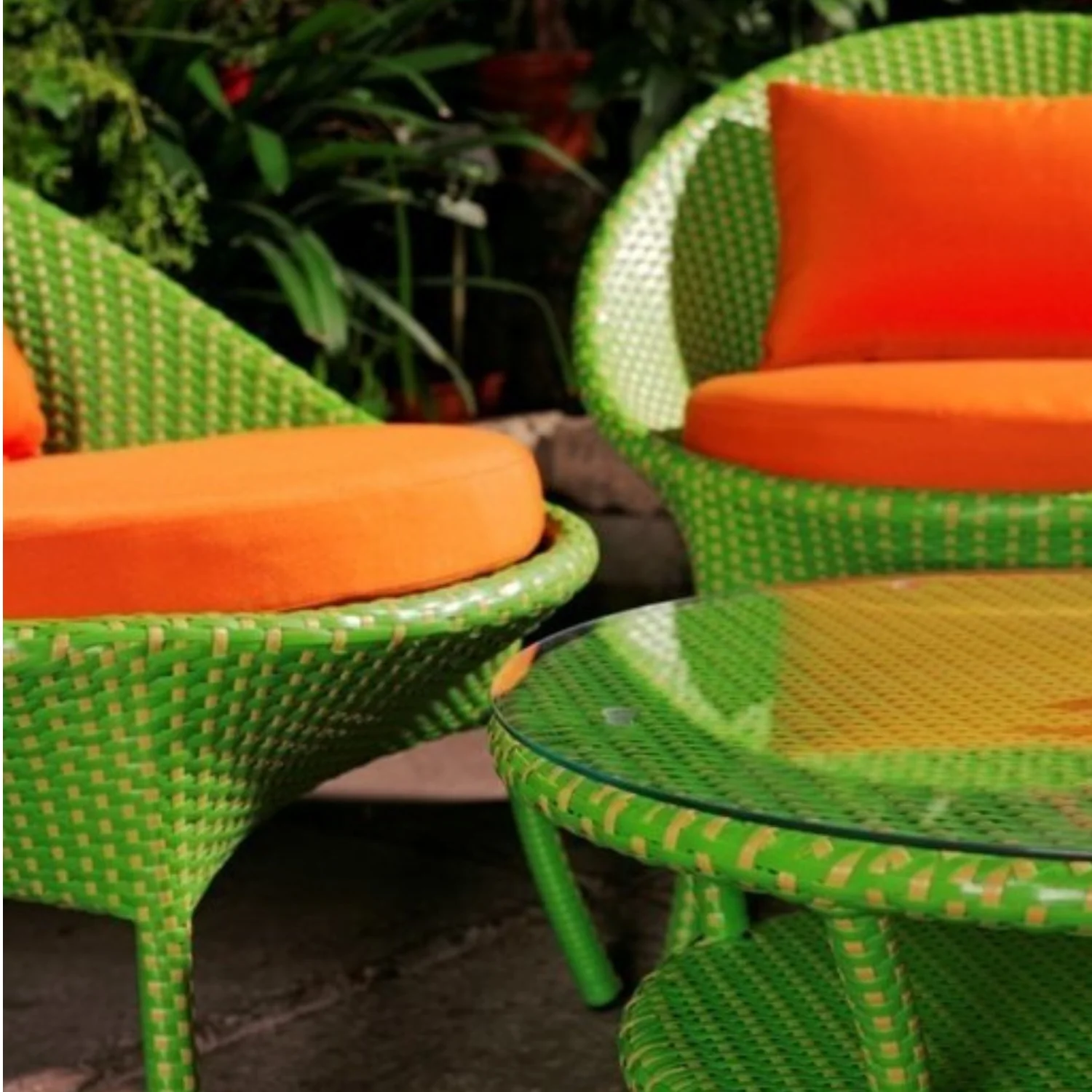 Outdoor All-Weather Resistant Rattan Wicker 5-Piece Dining Set - Image 9