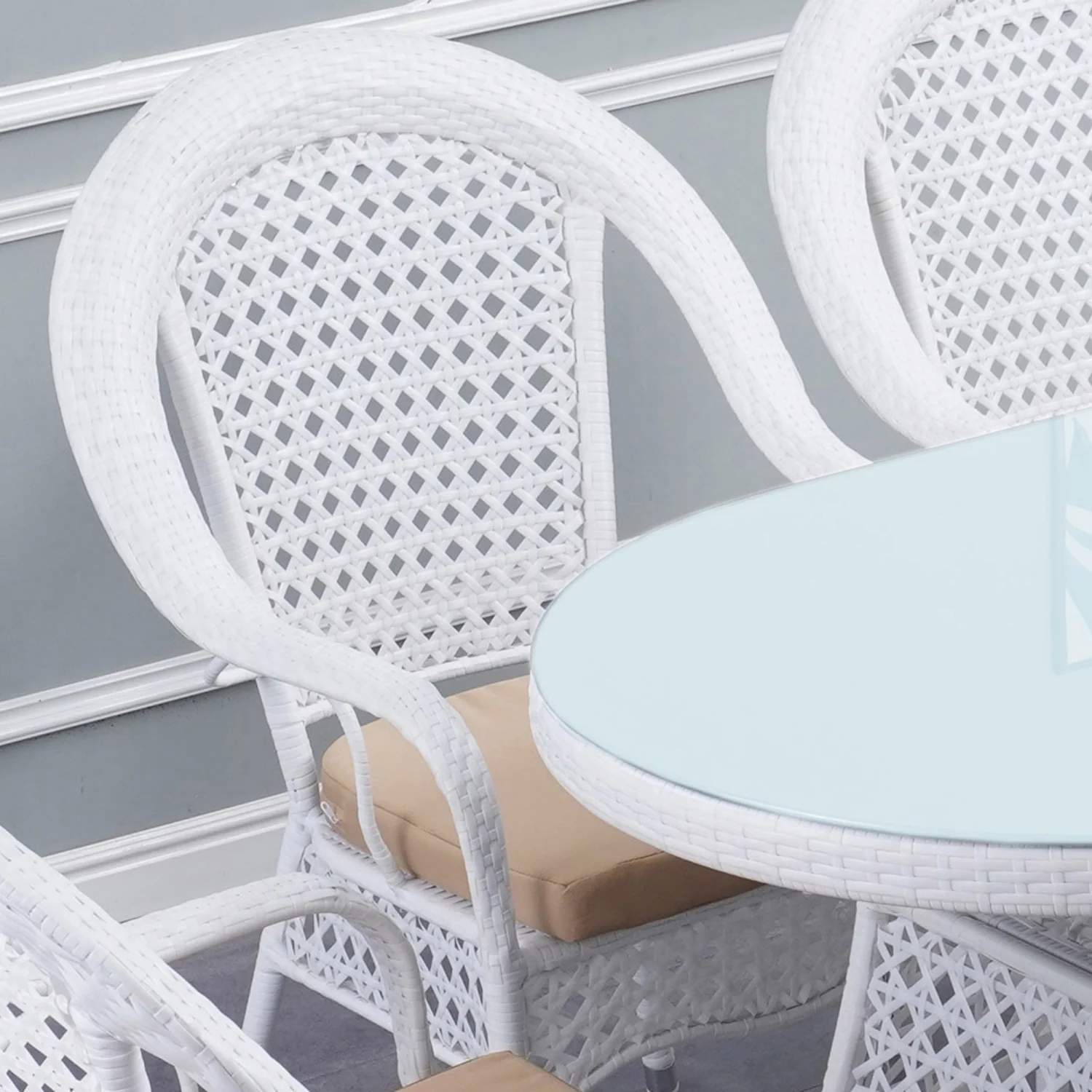 Outdoor All-Weather Resistant Rattan Wicker 7-Piece Dining Set - Image 10