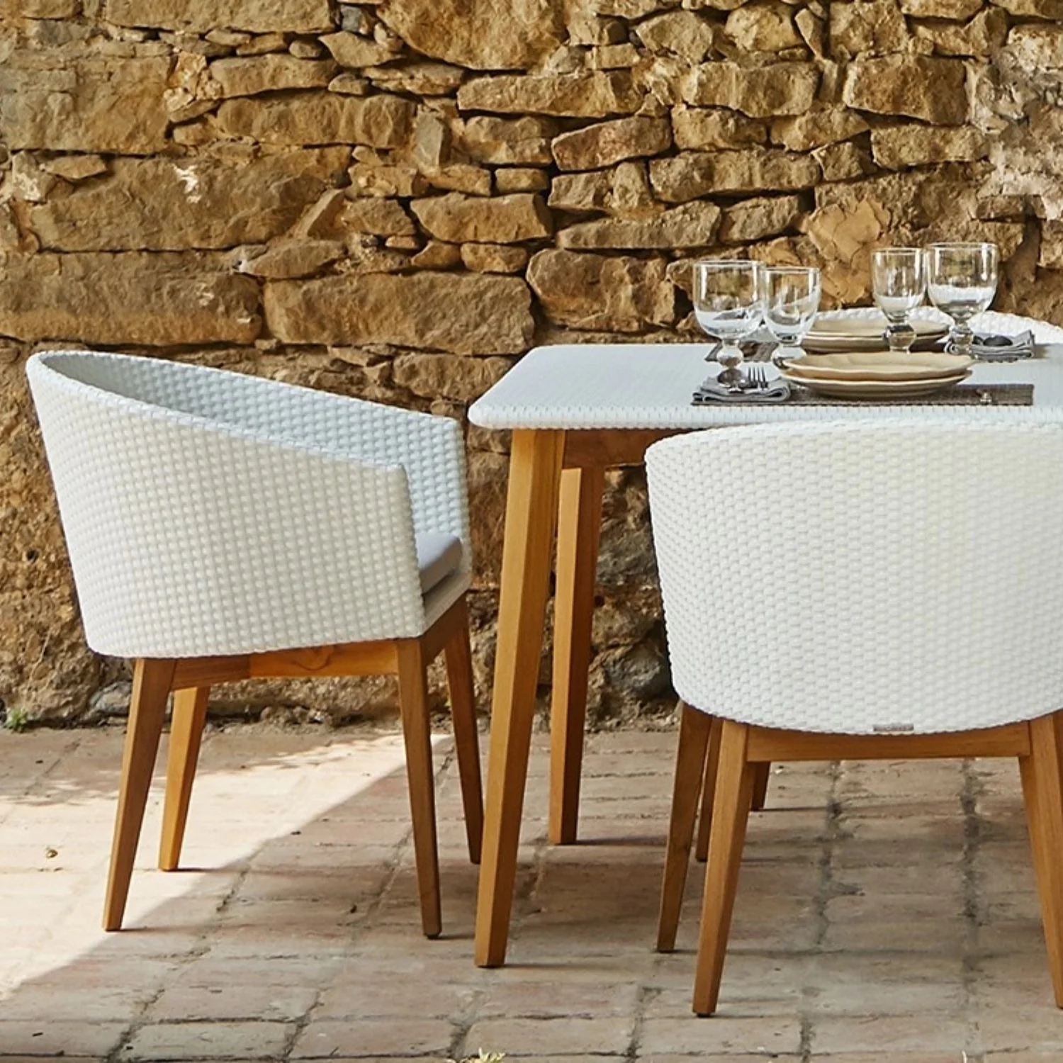 Outdoor All-Weather Resistant Rattan Wicker 7-Piece Dining Set (White) - Image 8
