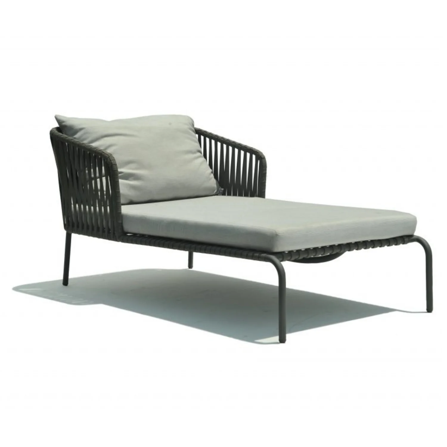 Outdoor All-Weather Resistant Rope Lounger Set (Grey) - Image 7