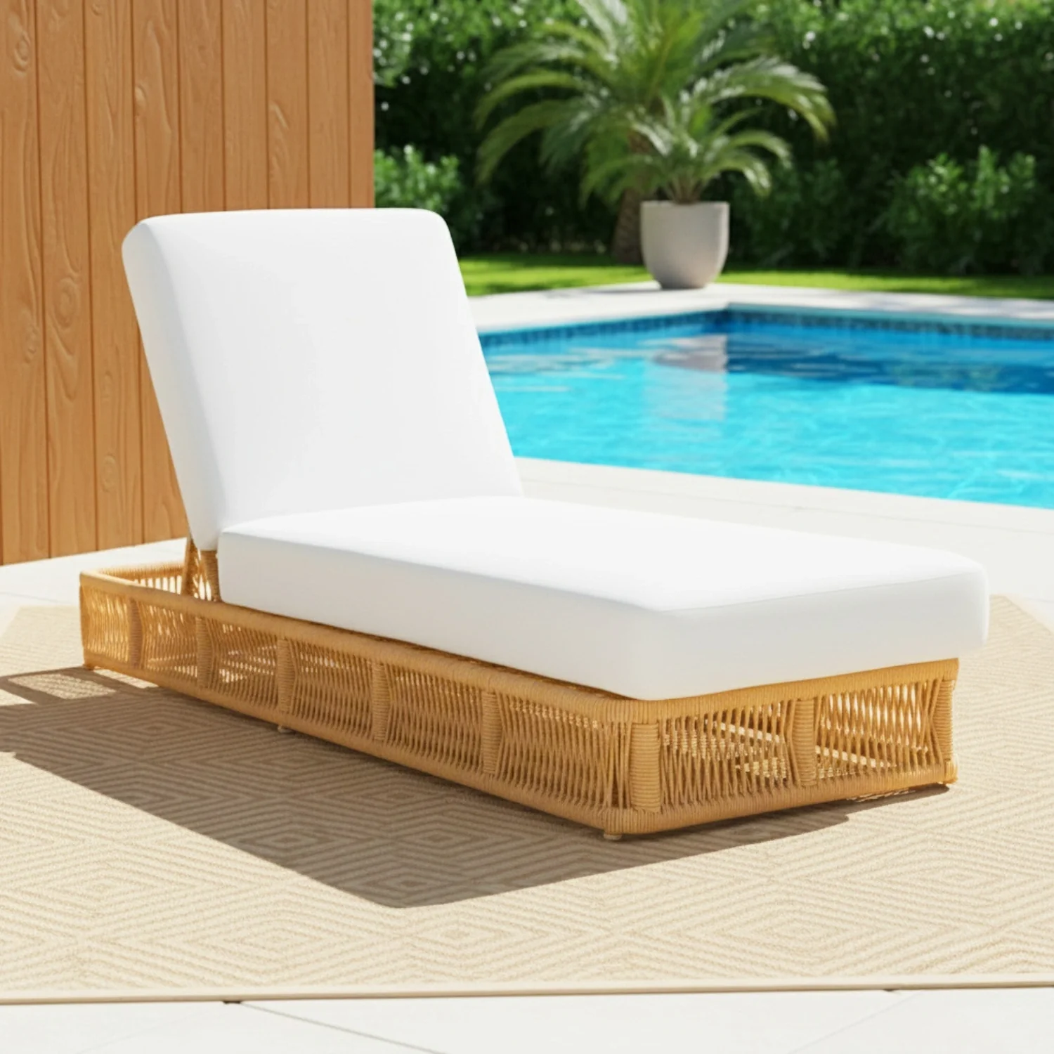 Outdoor All-Weather Rope Lounger with Cushions - Image 7