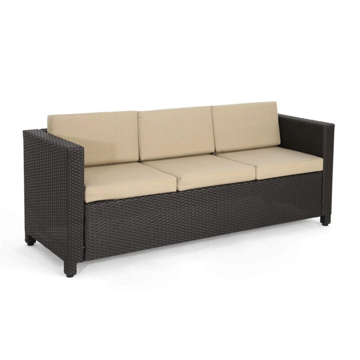 Outdoor All-Weather Wicker 3-Seater Sofa - Image 4