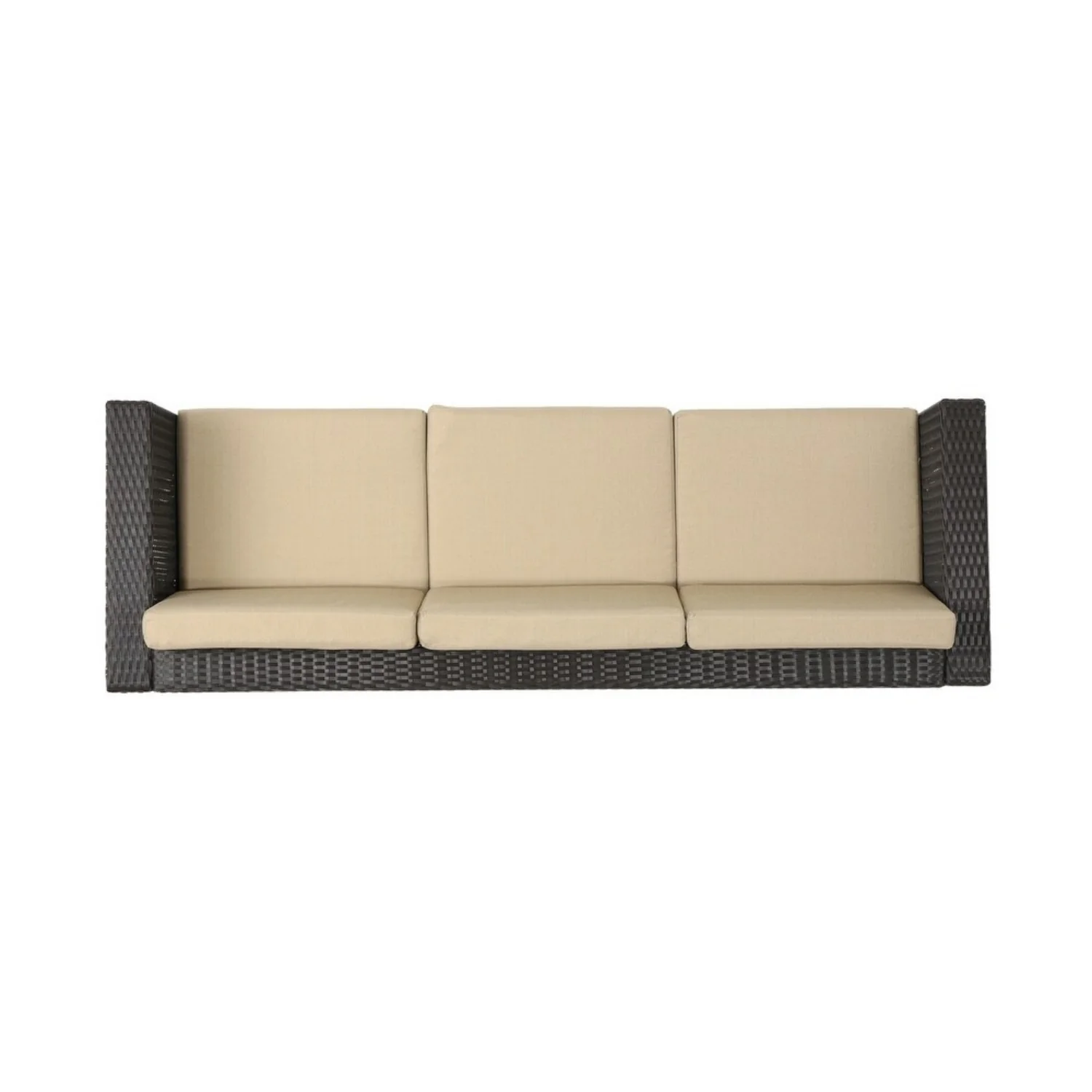 Outdoor All-Weather Wicker 3-Seater Sofa - Image 8