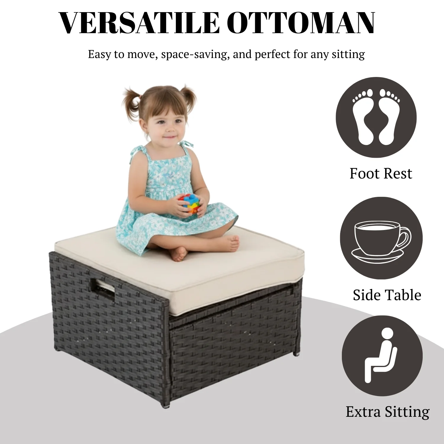 Outdoor All-Weather Wicker 6-Piece Sofa Set - Image 8