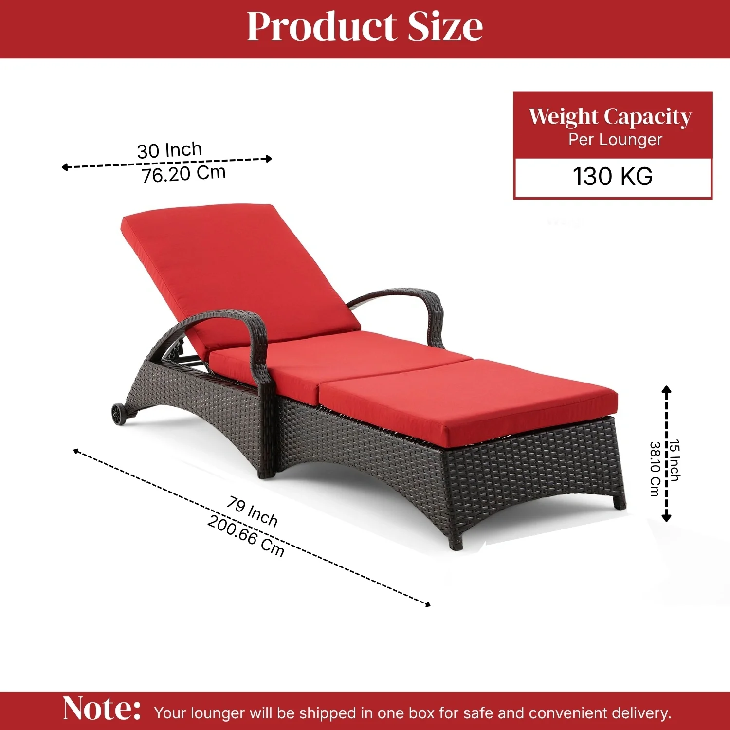 Outdoor All-Weather Wicker Lounger - Image 2