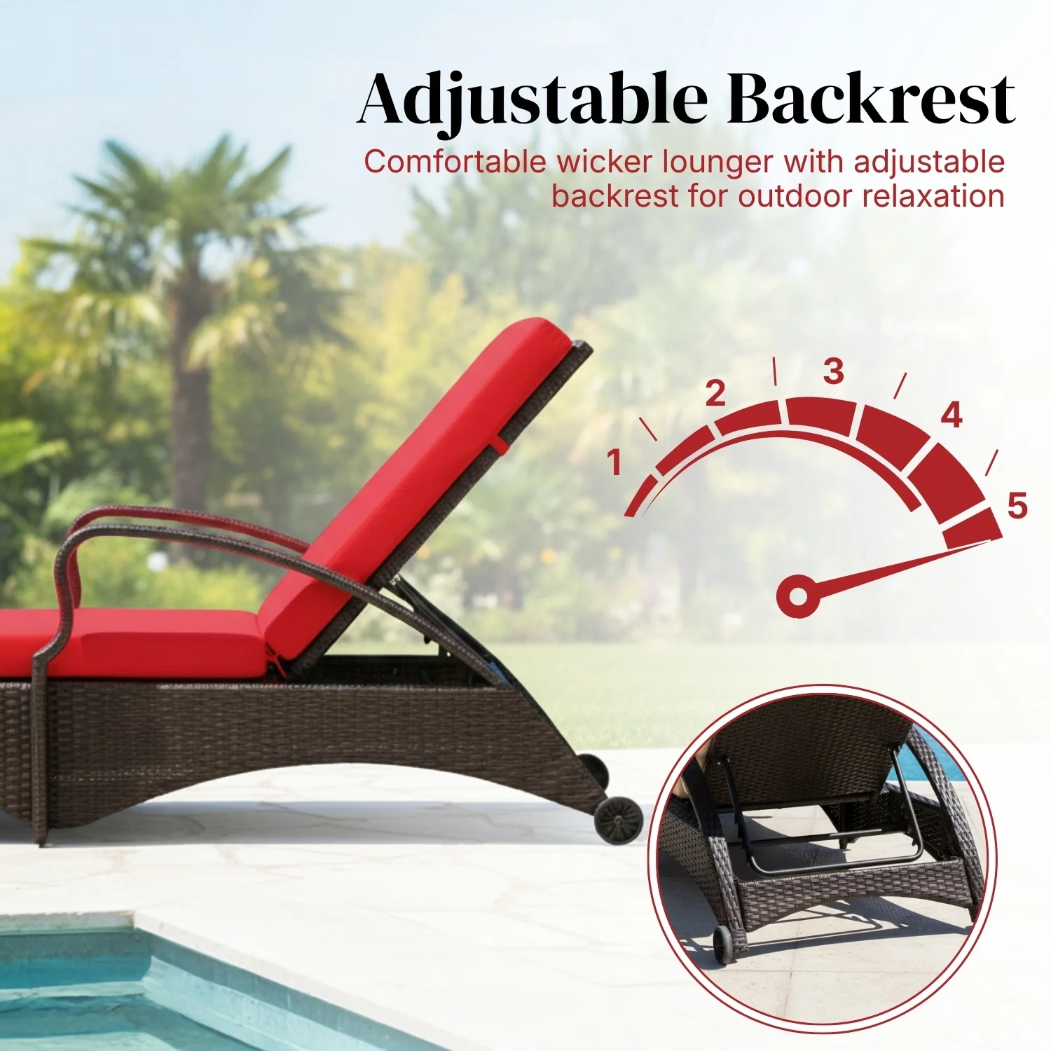 Outdoor All-Weather Wicker Lounger - Image 5