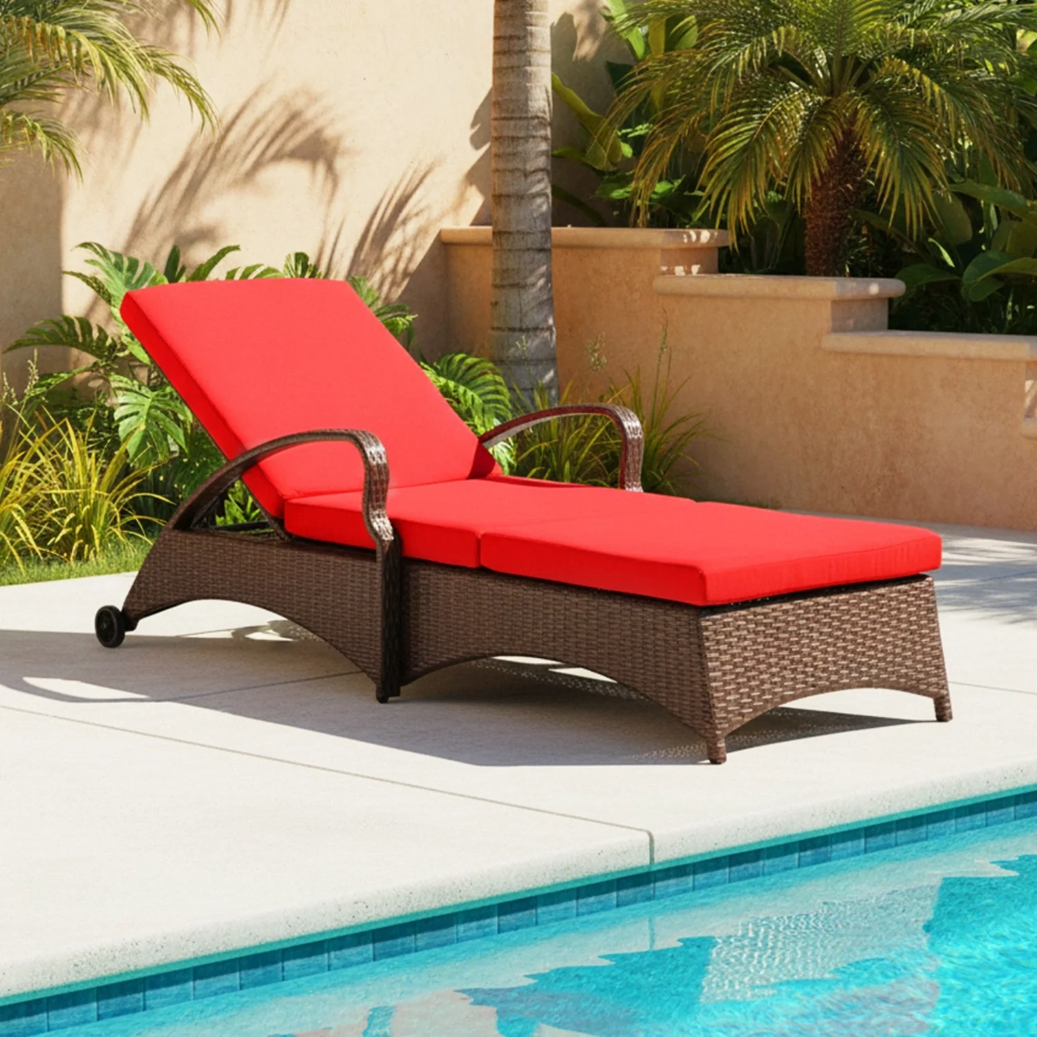 Outdoor All-Weather Wicker Lounger - Image 6
