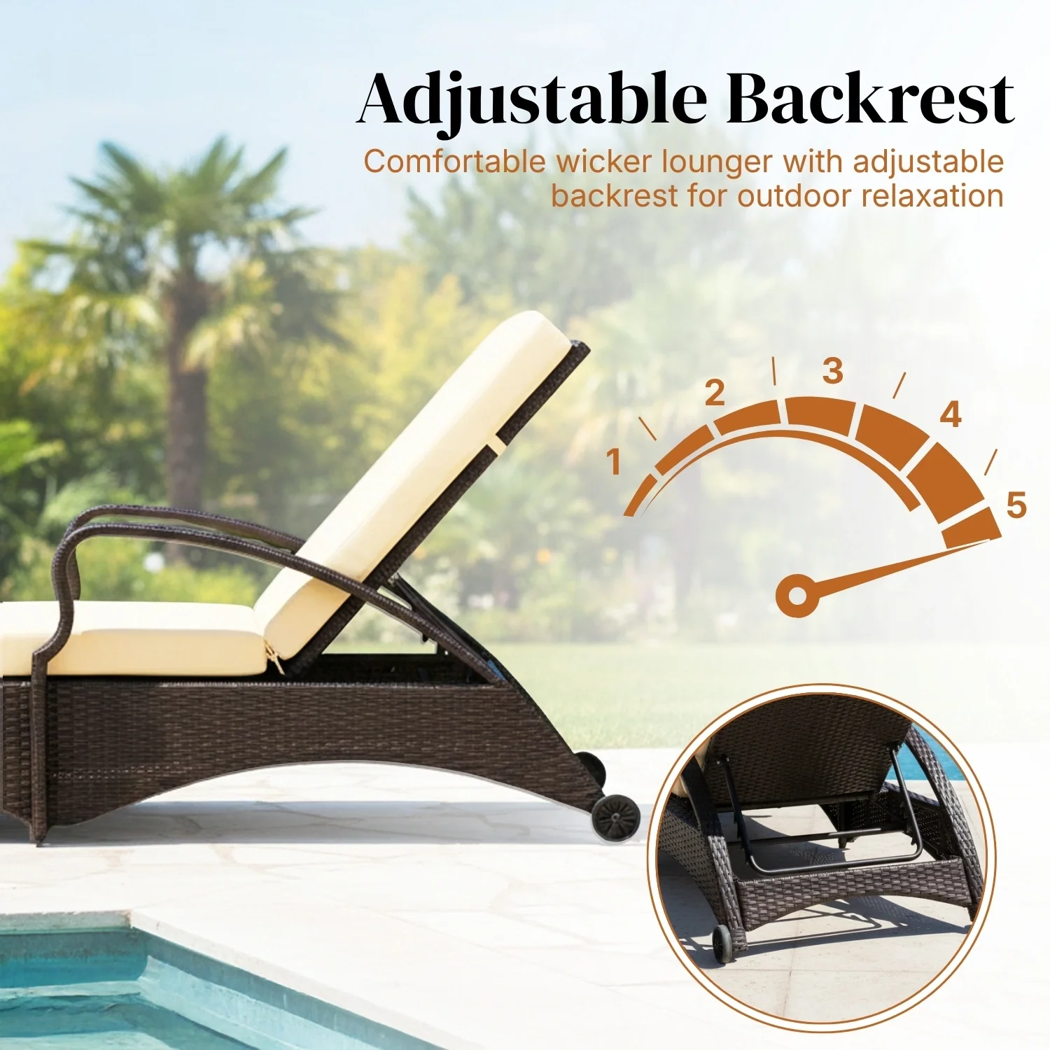 Outdoor All-Weather Wicker Lounger - Image 5