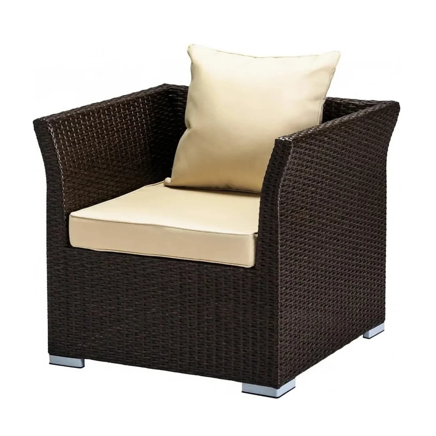Outdoor All-Weather Wicker Single Seater Sofa - Image 10