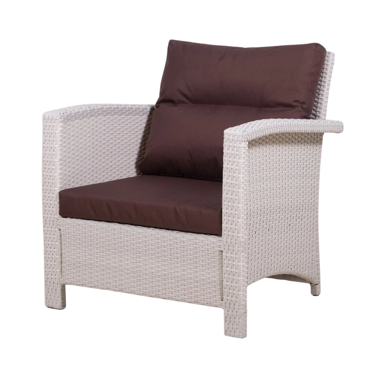 Outdoor All-Weather Wicker Single Seater Sofa - Image 4