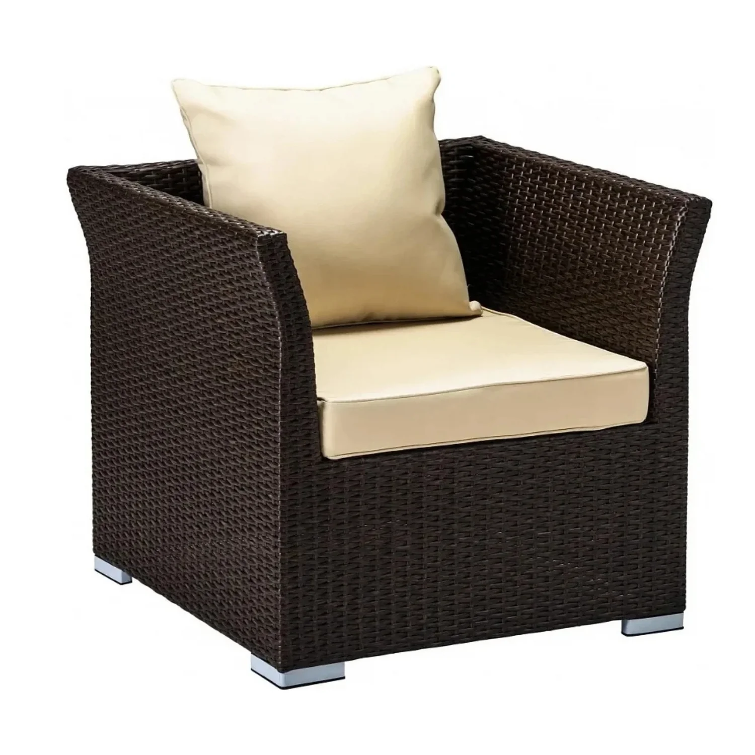 Outdoor All-Weather Wicker Single Seater Sofa - Image 4