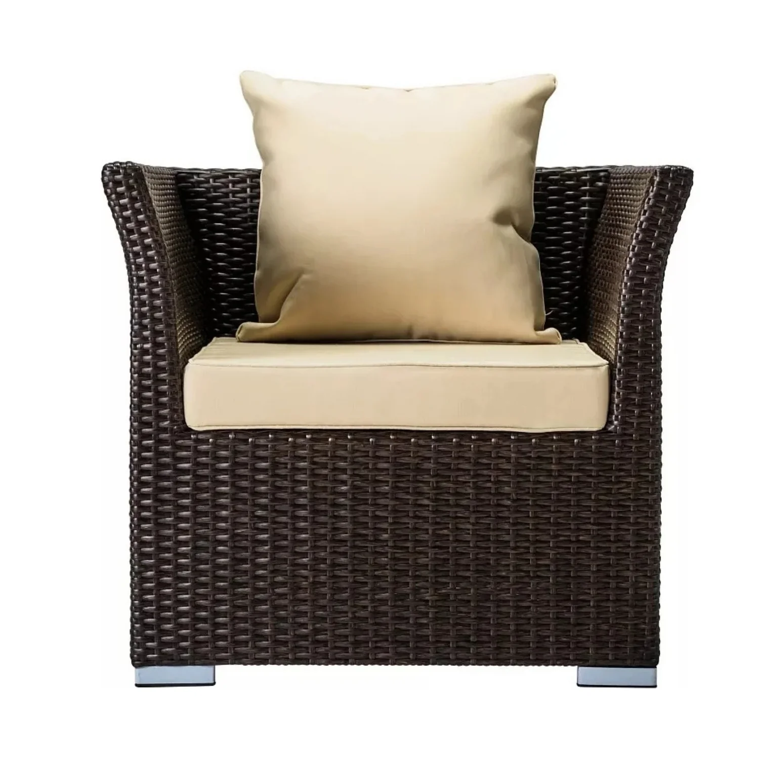 Outdoor All-Weather Wicker Single Seater Sofa - Image 8