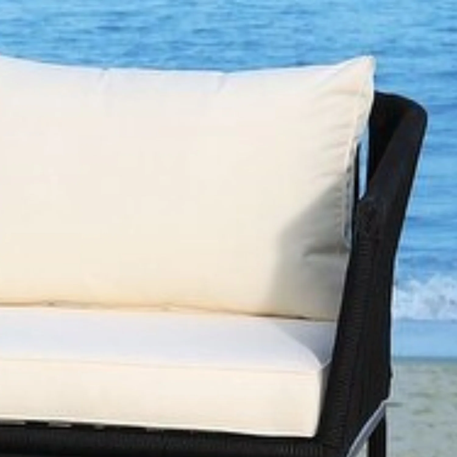 Outdoor Black Rope L-Shape All Weather Sectional Sofa Set - Image 3