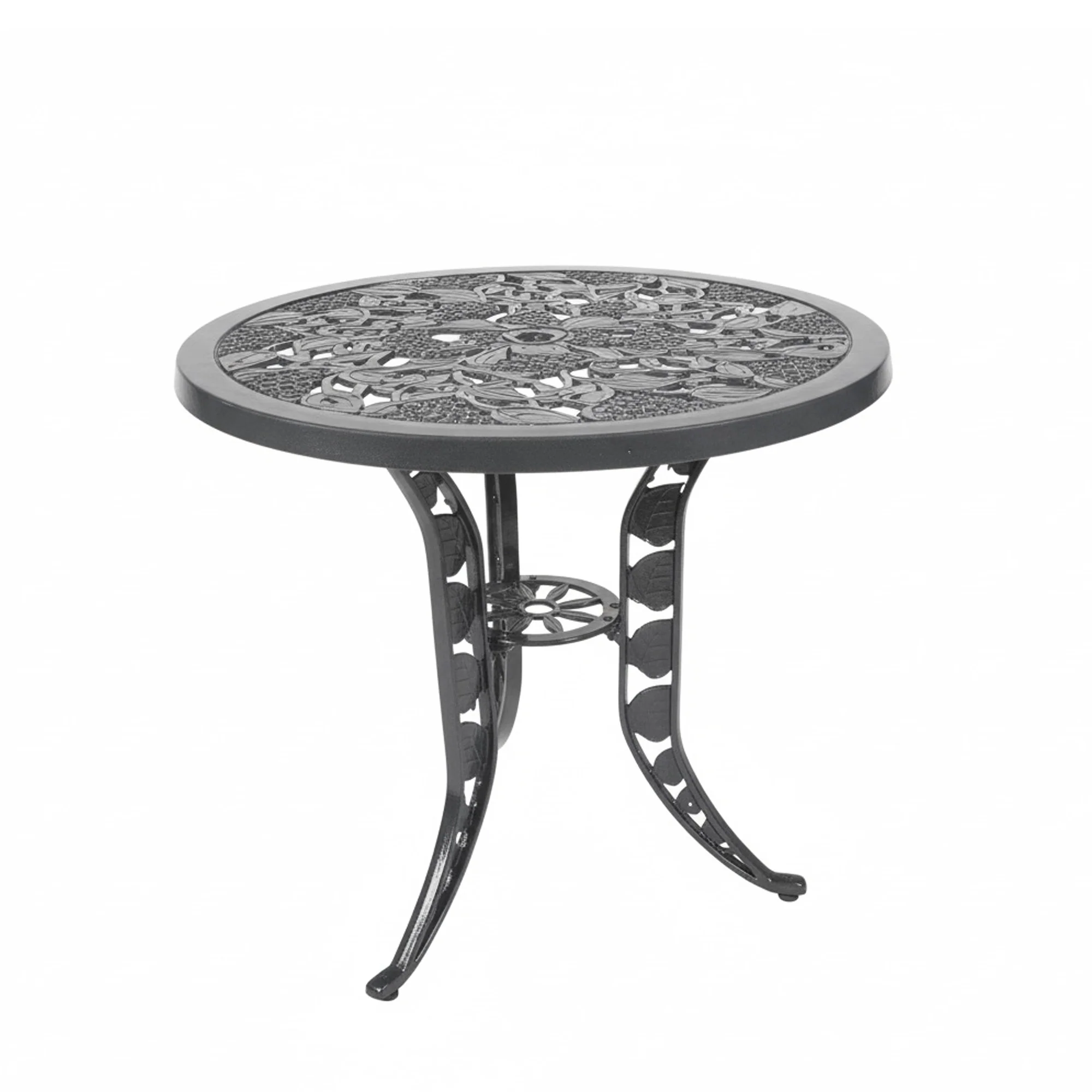 Outdoor Cast Aluminium 5-Piece Patio Bistro Set (Grey) - Image 10
