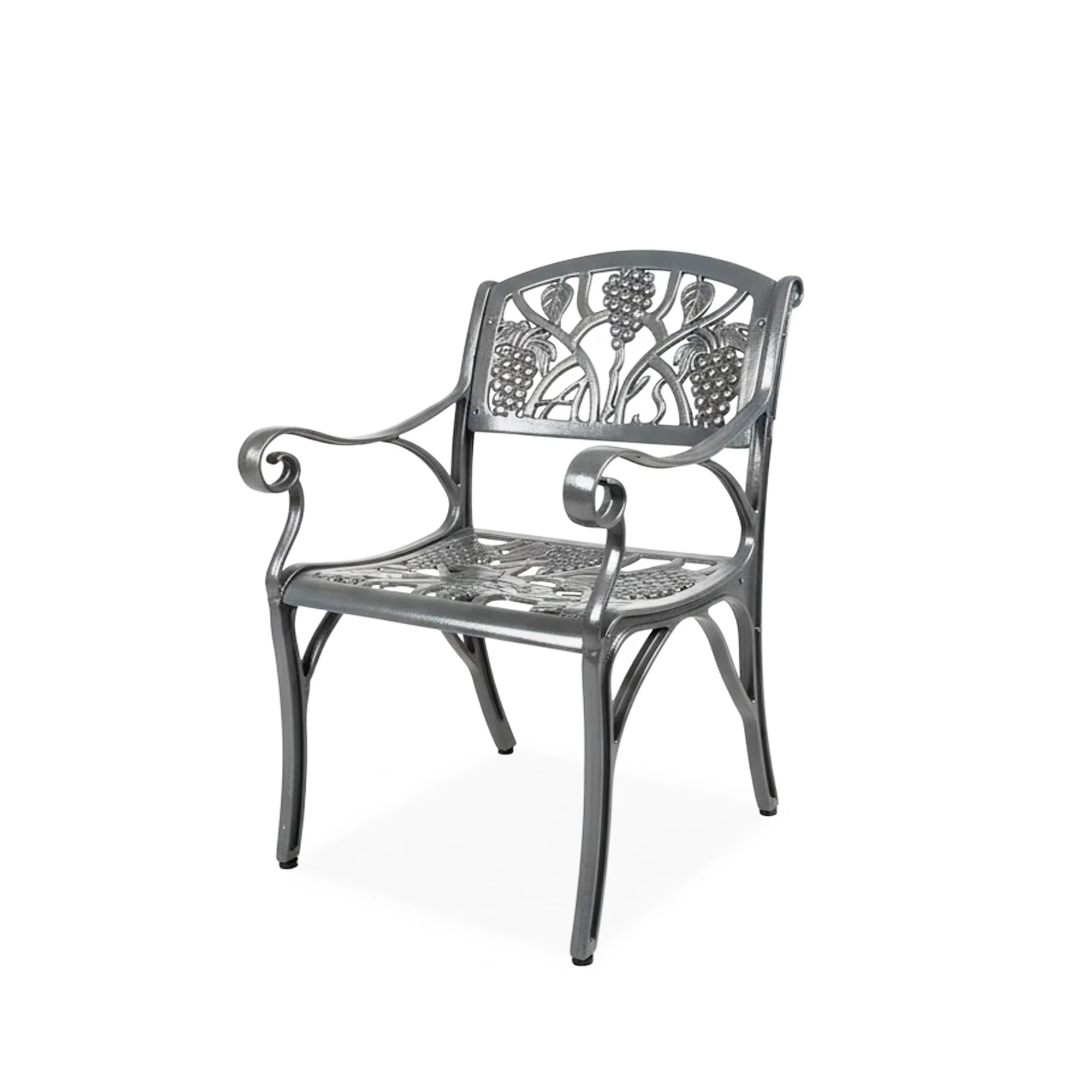 Outdoor Cast Aluminium 5-Piece Patio Bistro Set (Grey) - Image 11