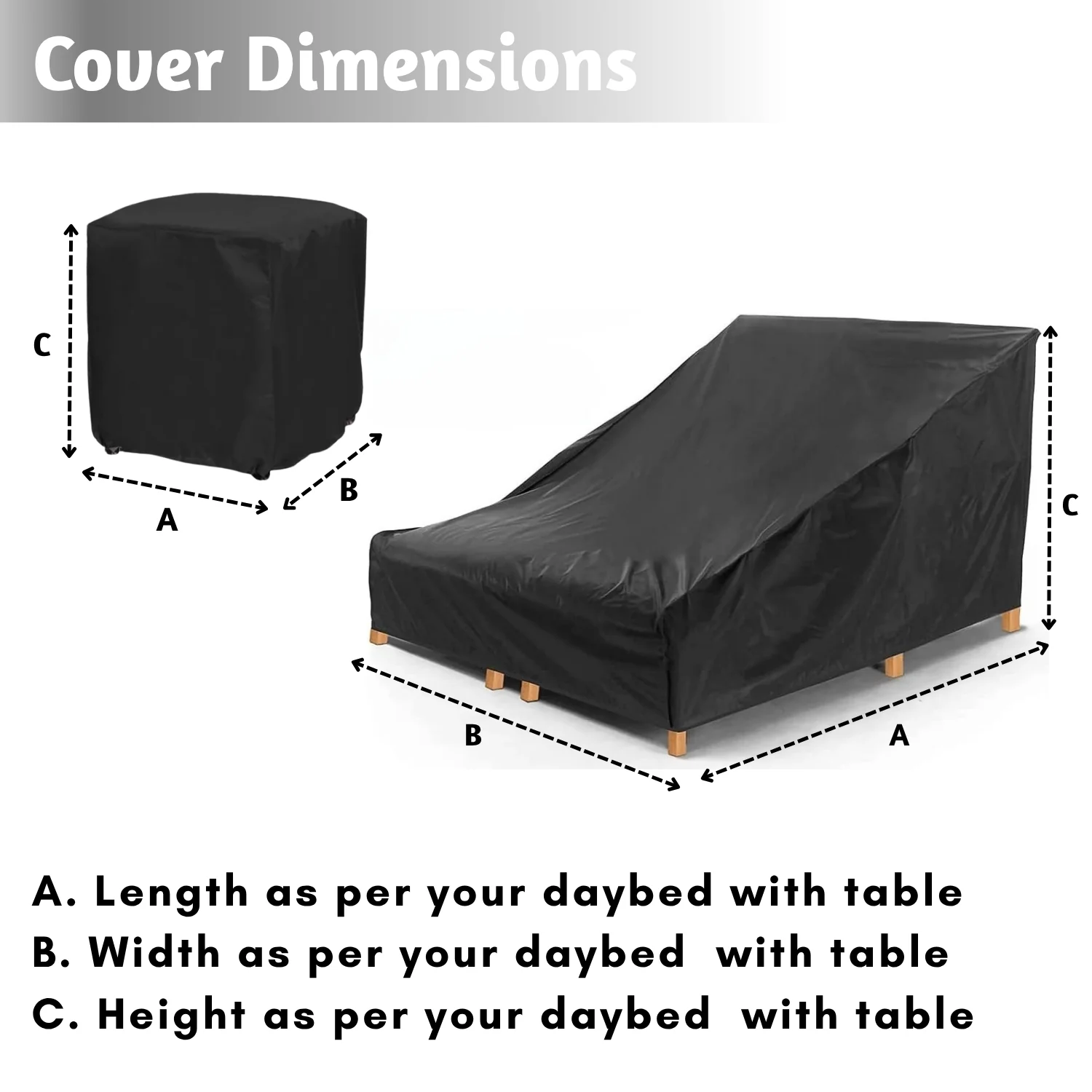 Outdoor Daybed With Table Cover - Image 5
