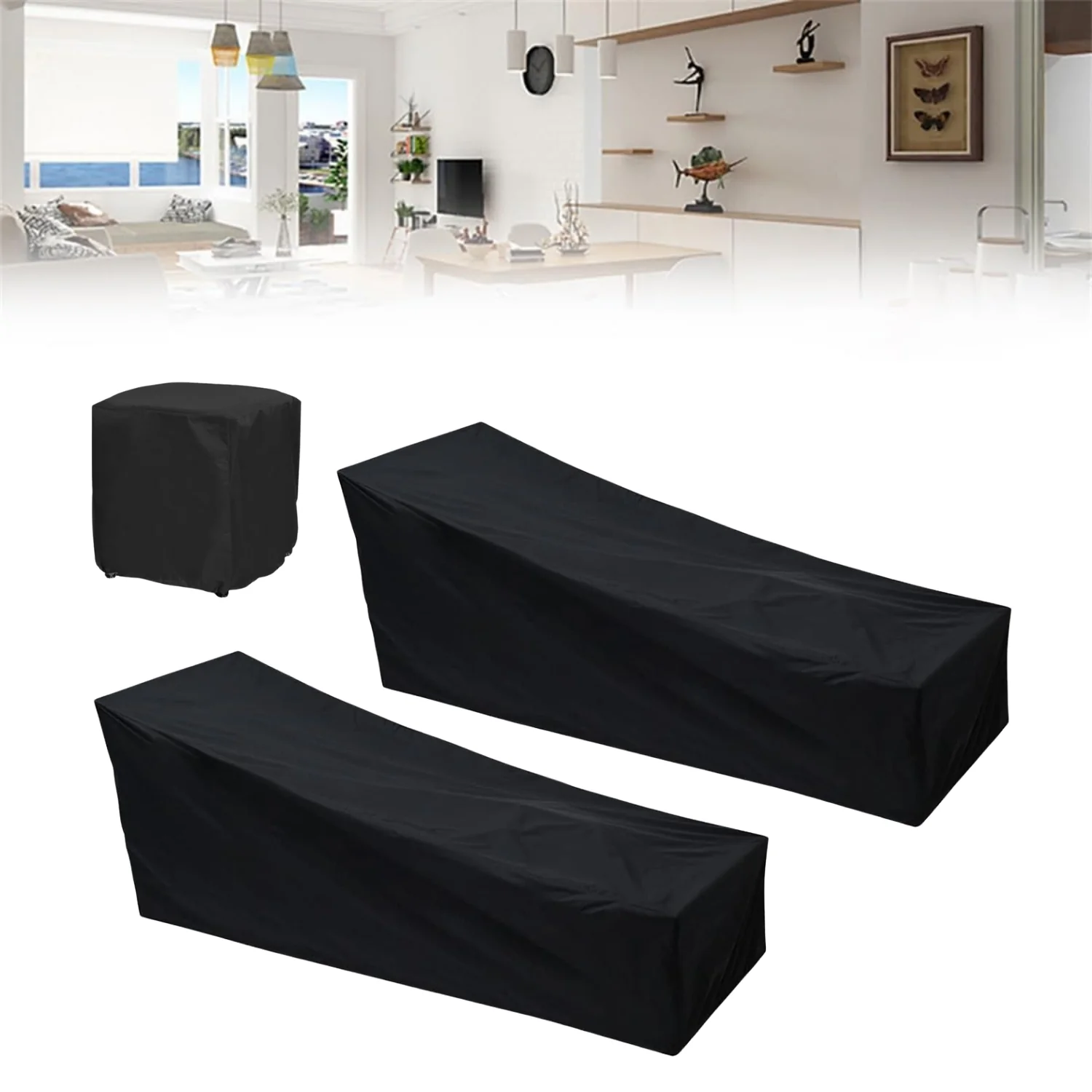 Outdoor Double Lounger With Table Cover - Image 4