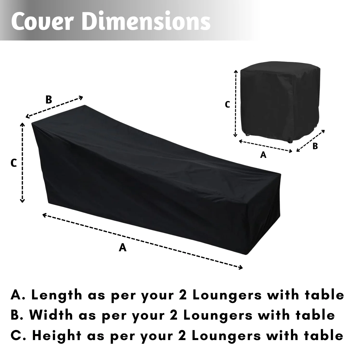 Outdoor Double Lounger With Table Cover - Image 5