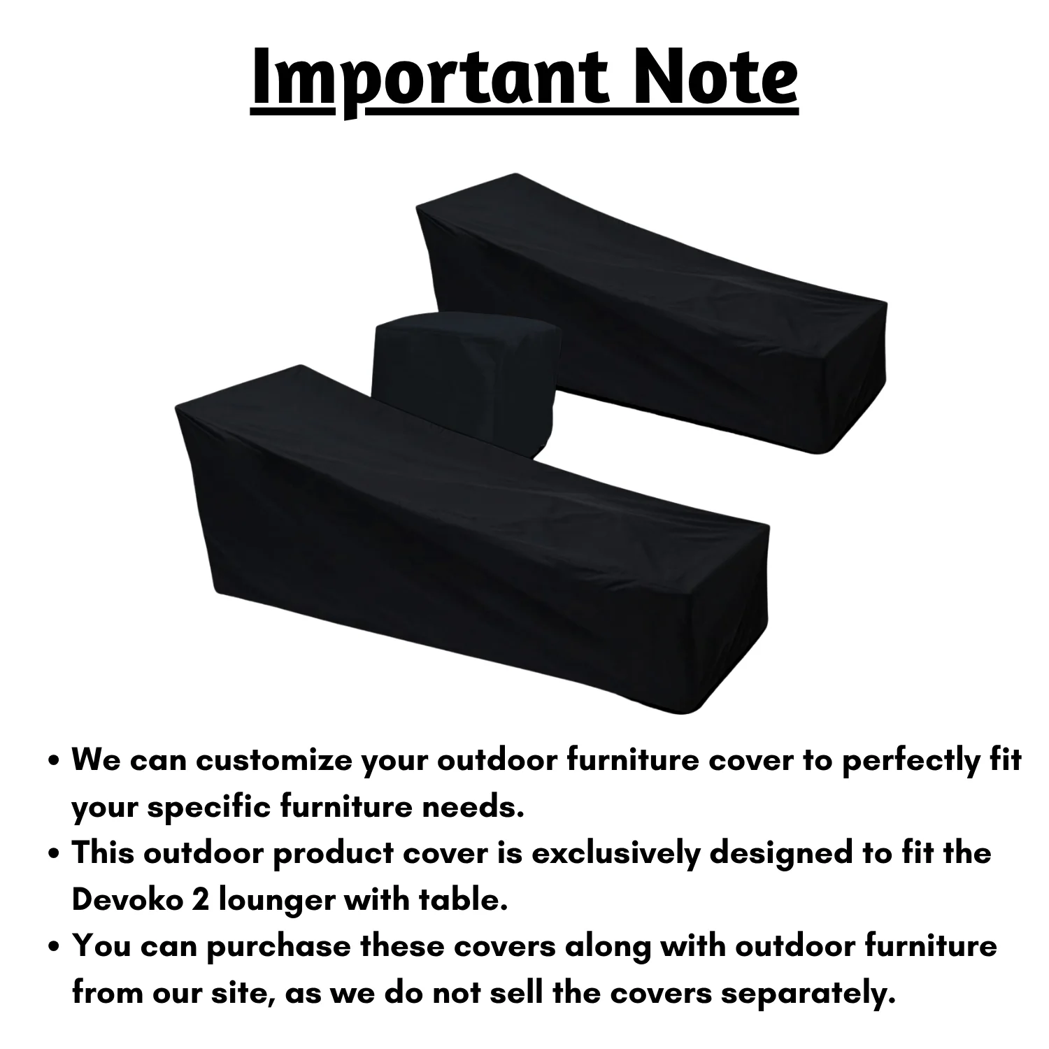 Outdoor Double Lounger With Table Cover - Image 6