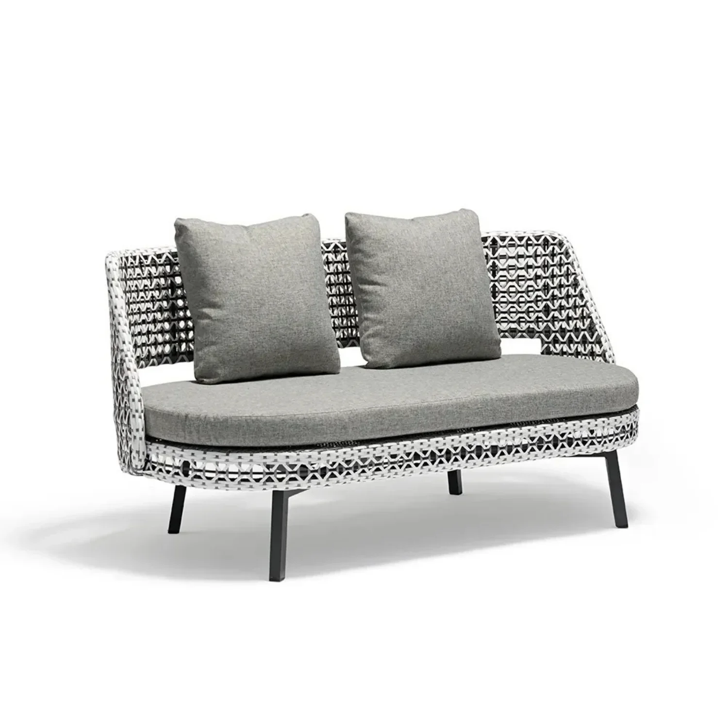 Outdoor Double Tone Rattan Wicker Sofa Set - Image 10