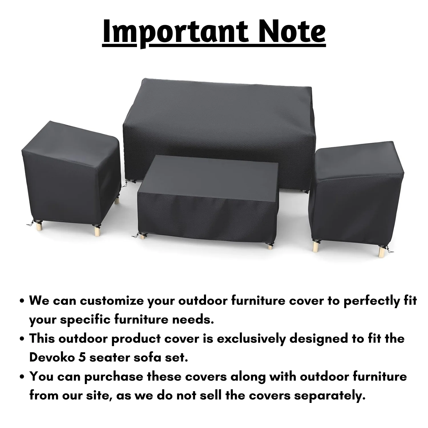 Outdoor Five Seater Sofa Cover - Image 6