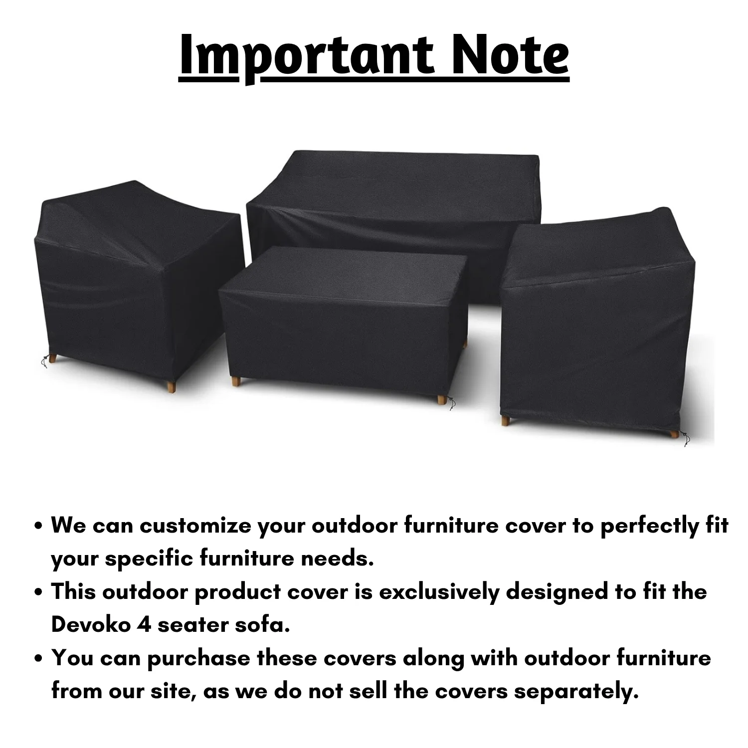 Outdoor Four Seater Sofa Cover - Image 6