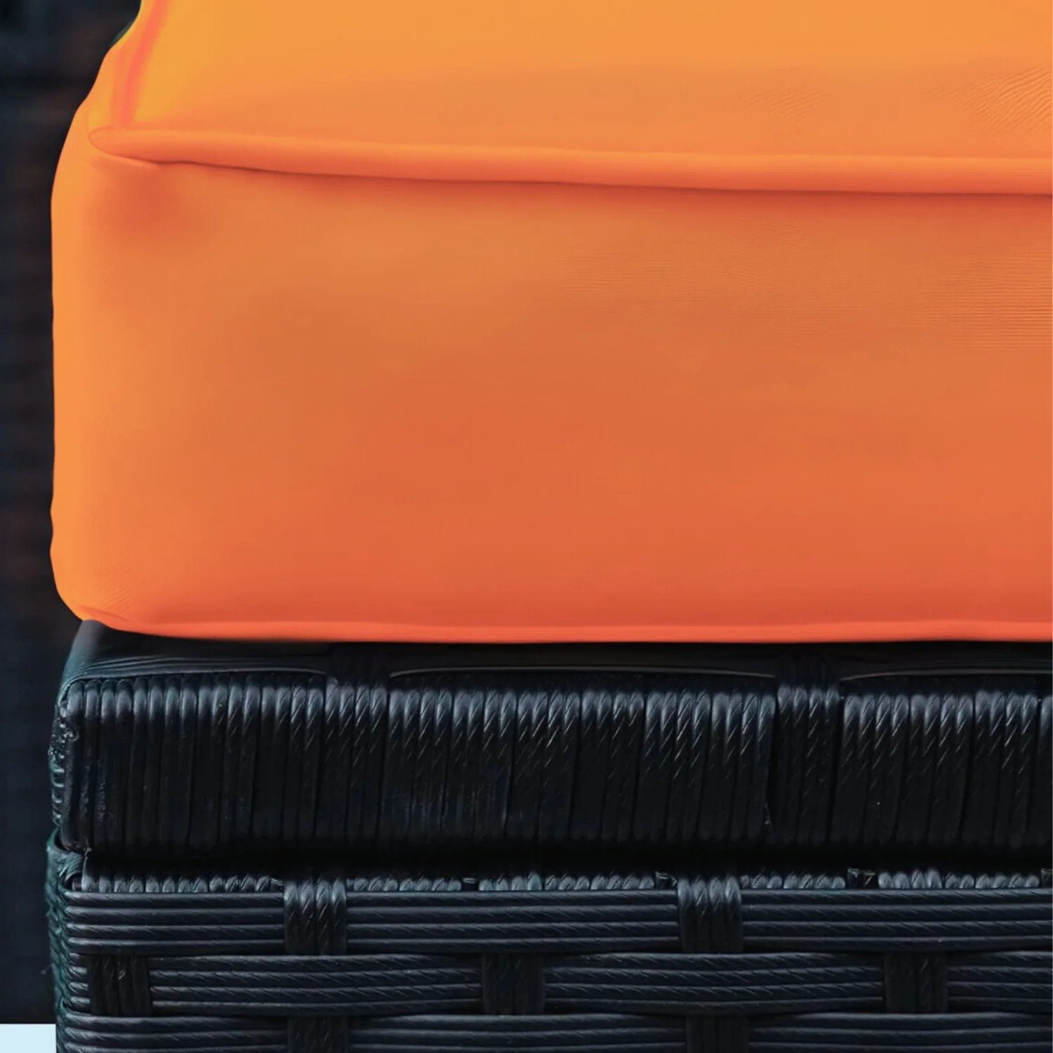 Outdoor Garden Conversation Sofa Set (Black/Orange) - Image 8