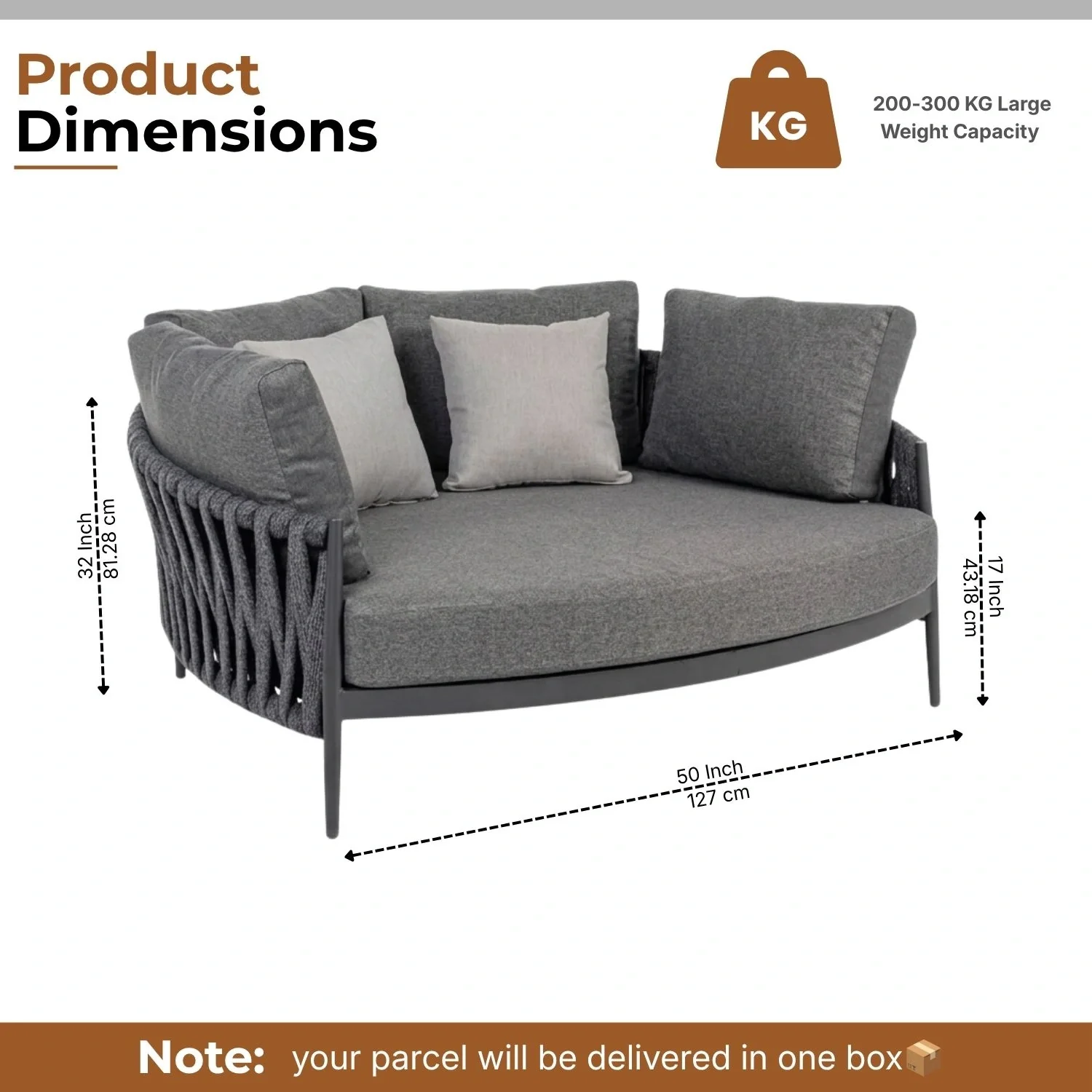 Outdoor Patio Rope Daybed for Garden - Image 2