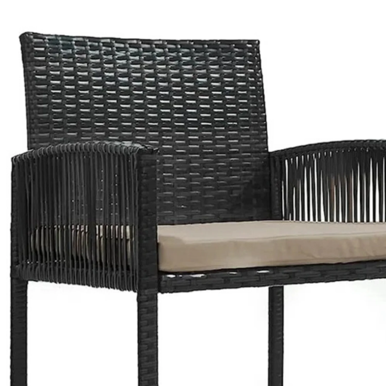 Outdoor Rattan Wicker 2-Piece Bar Chairs - Image 3