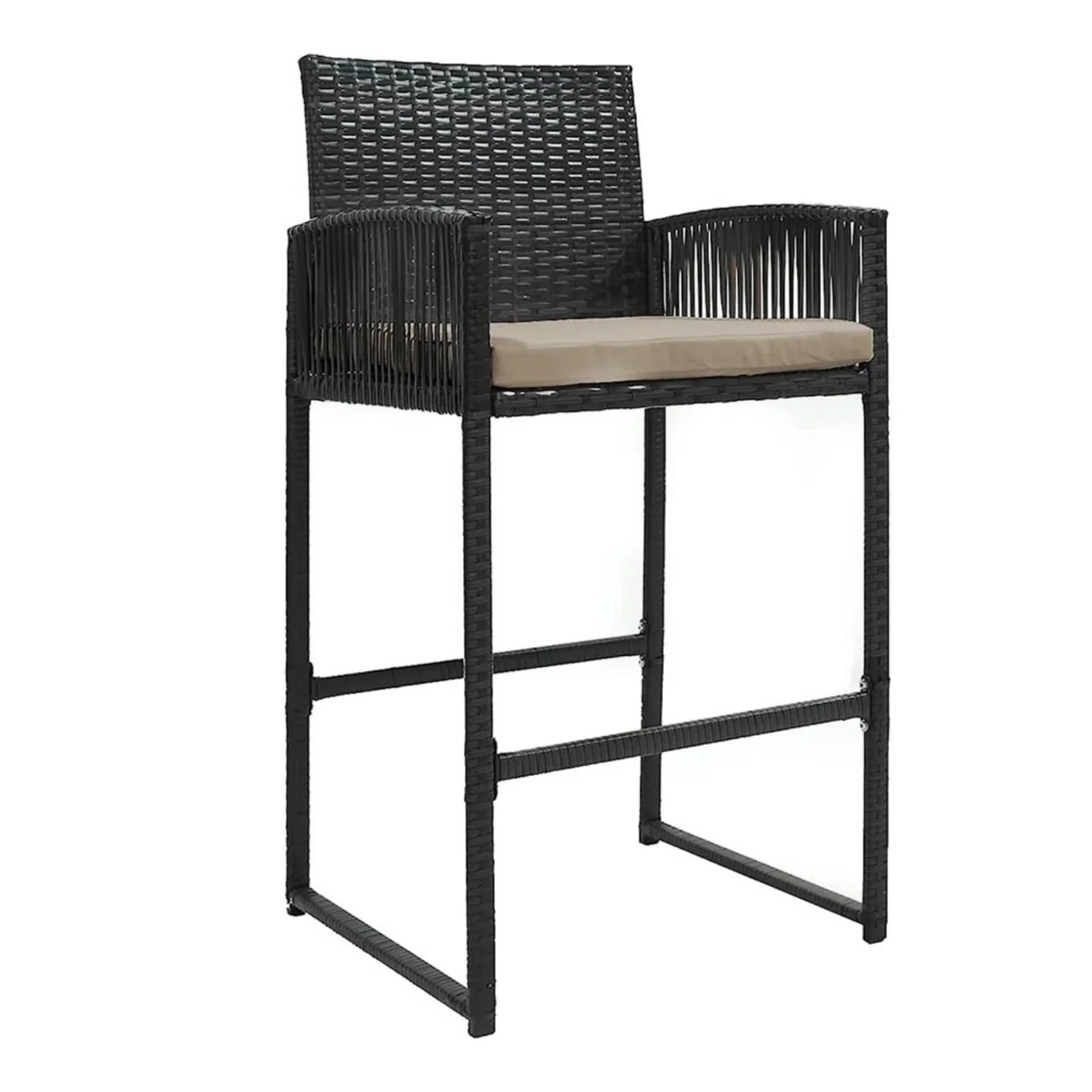 Outdoor Rattan Wicker 2-Piece Bar Chairs - Image 7