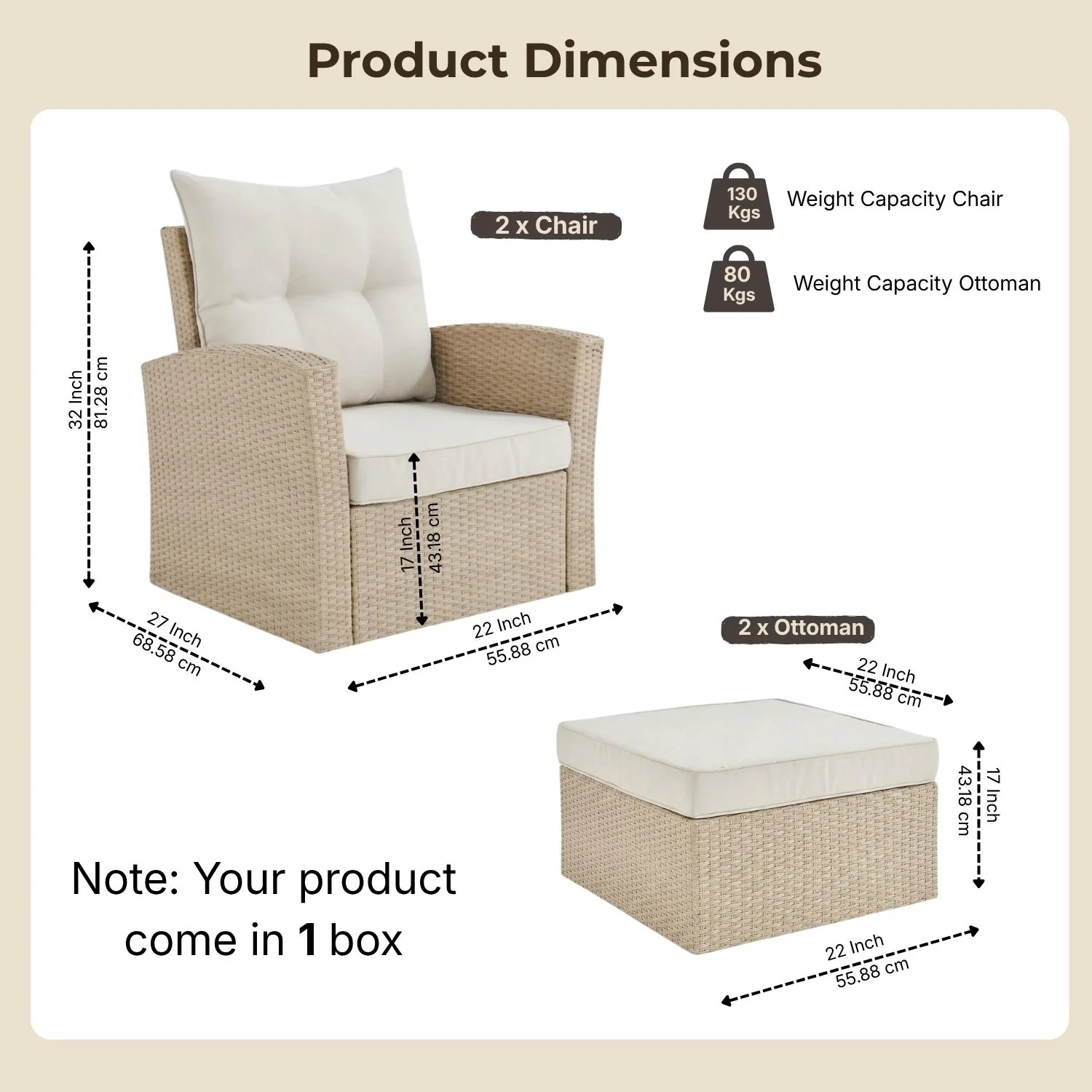 Outdoor Rattan Wicker 4-Piece Patio Sofa Set - Image 3